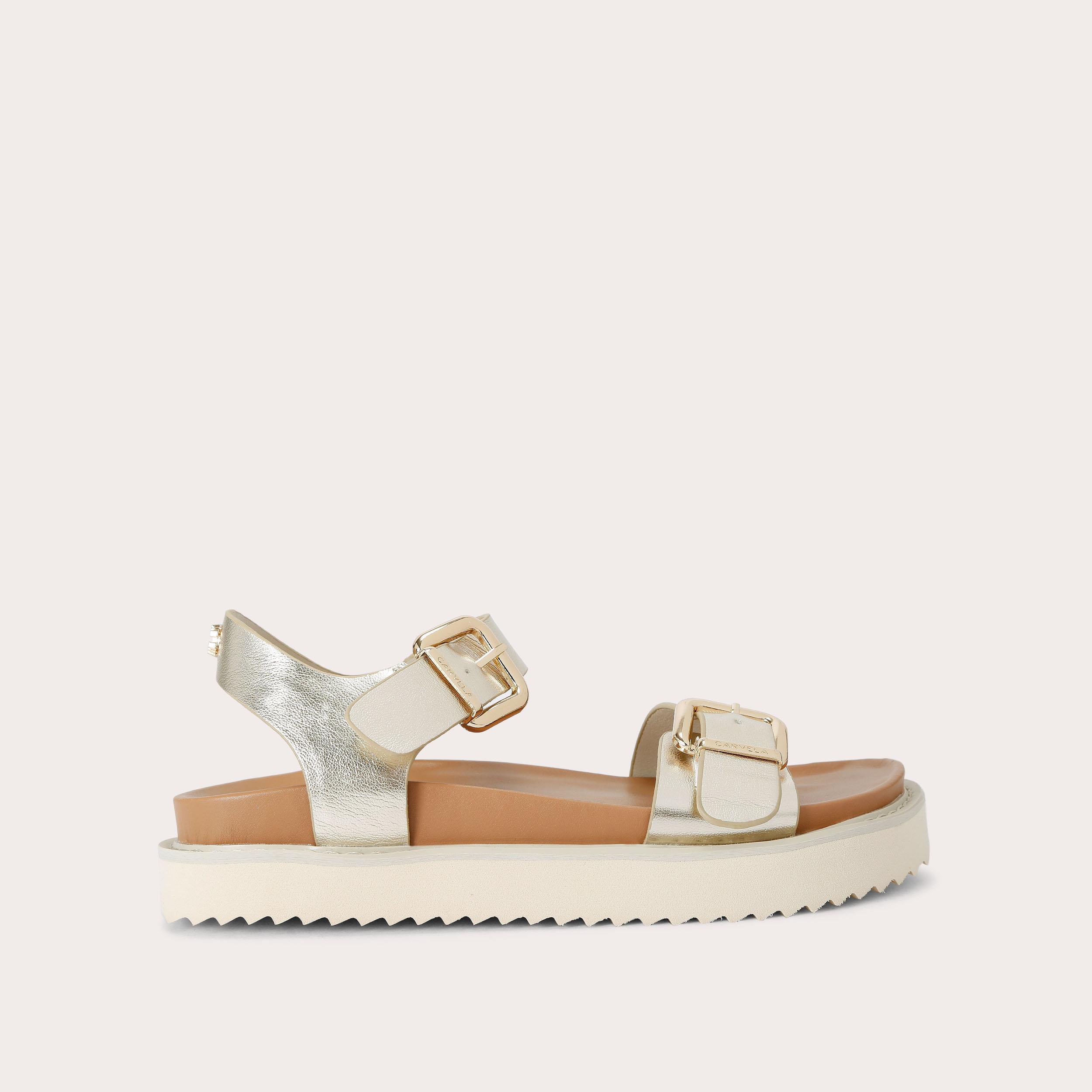 Lenora | Sandales Rieker en Or Pâle