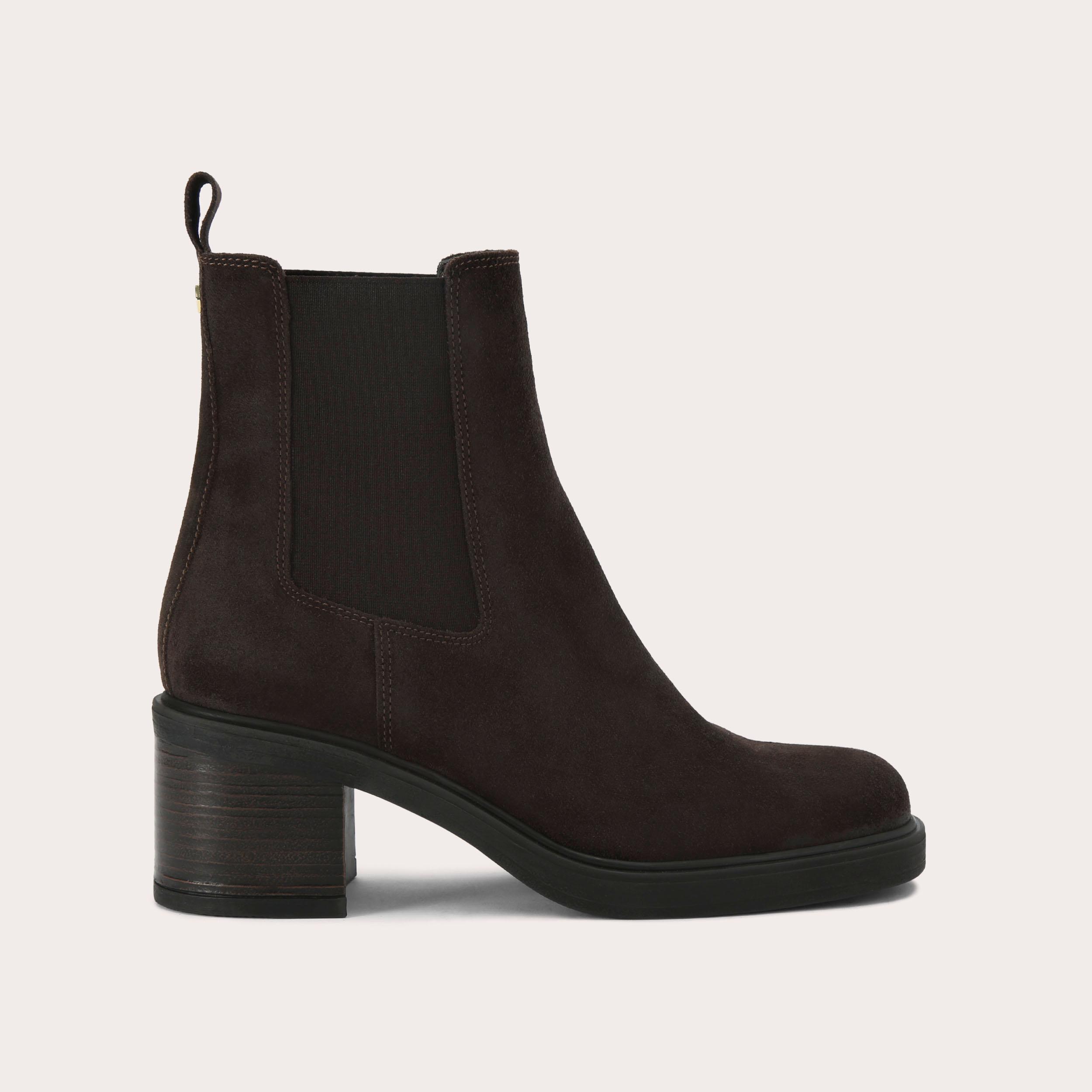 CHIARA Brown Suede Heeled Boot by CARVELA COMFORT