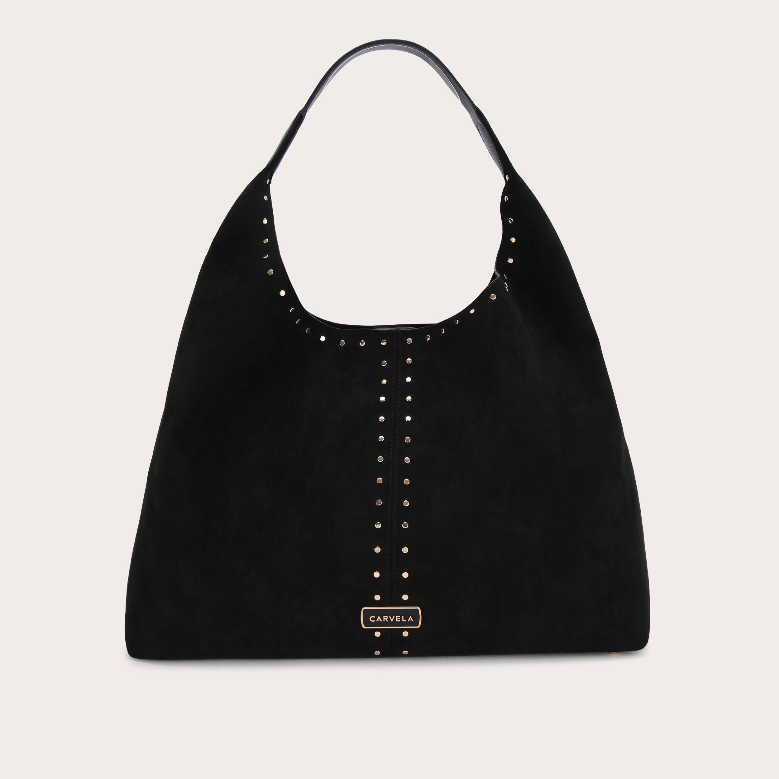 Cinzia Studded Shoulder Bag - black