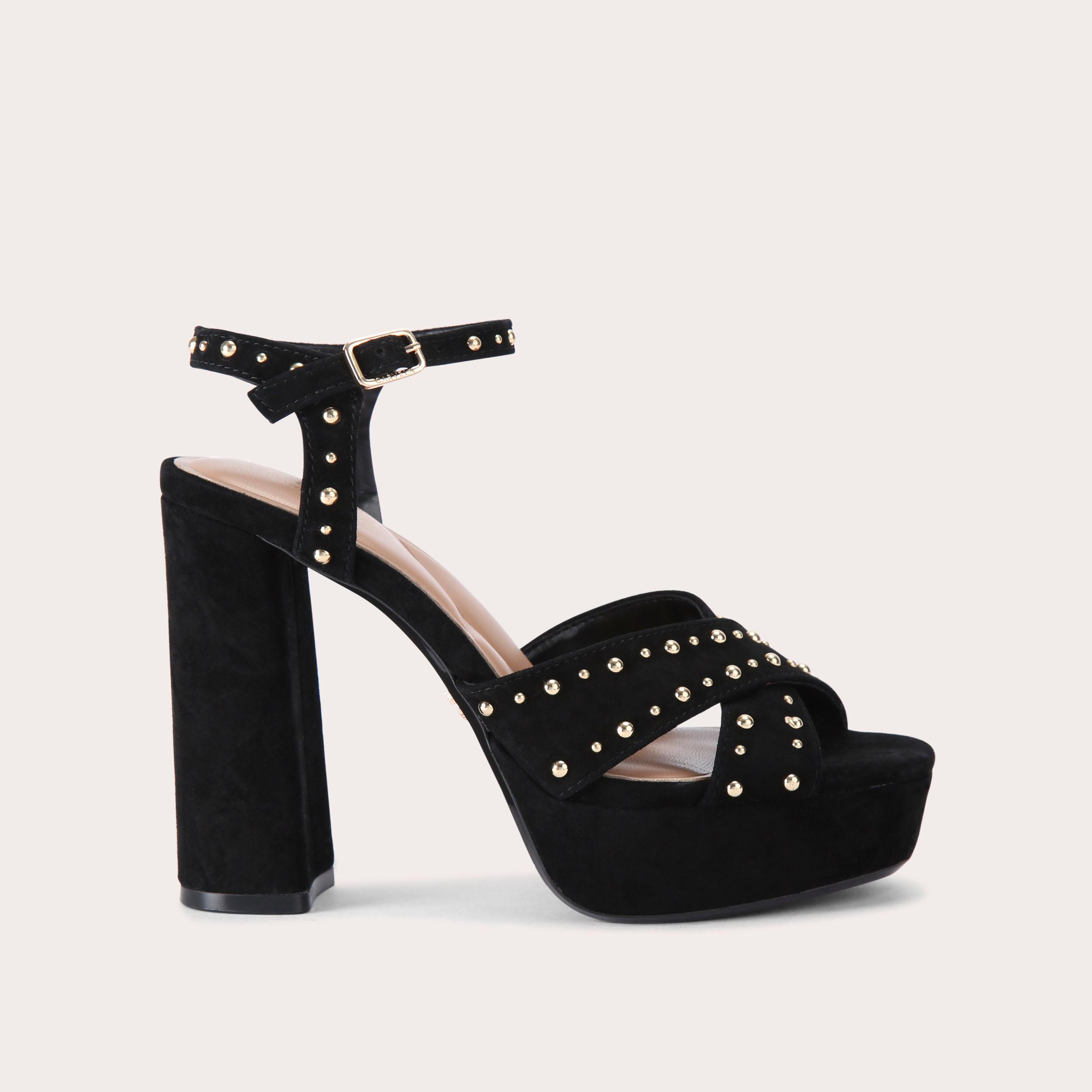 carvela CINZIA PLATFORM Black Suede Platform Heels by CARVELA