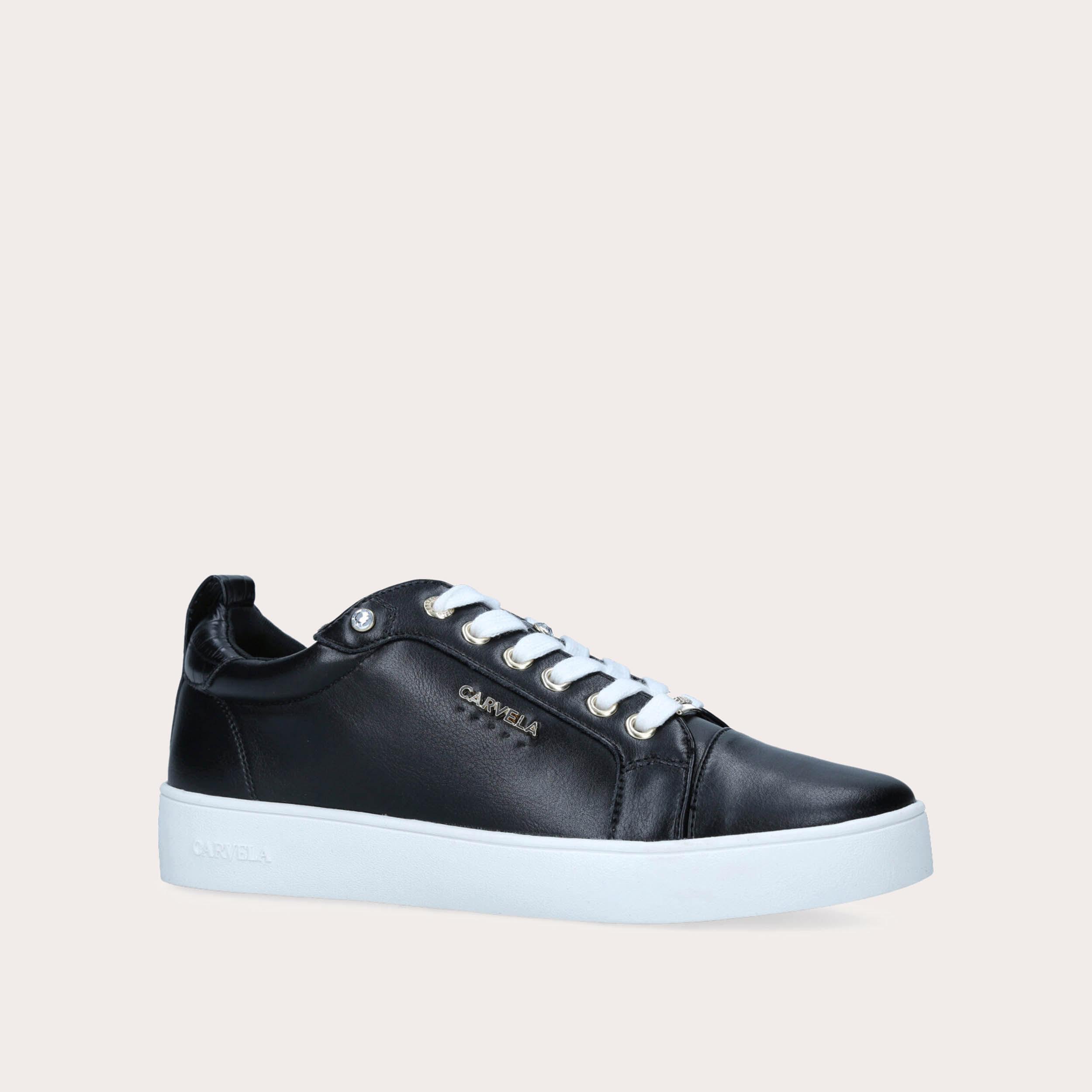 Carvela black best sale and gold trainers