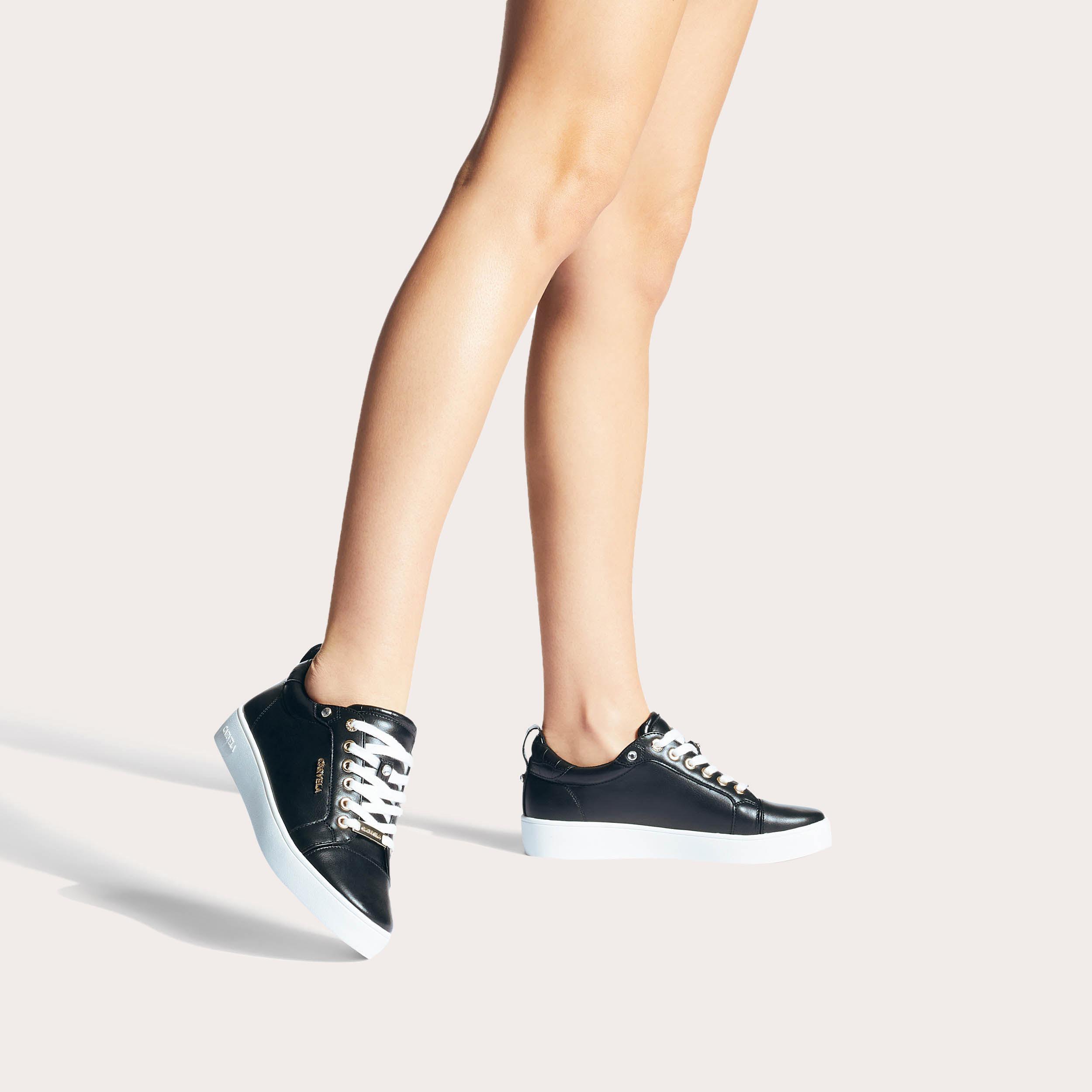 JOYFUL Black Gem Detail Trainers by CARVELA