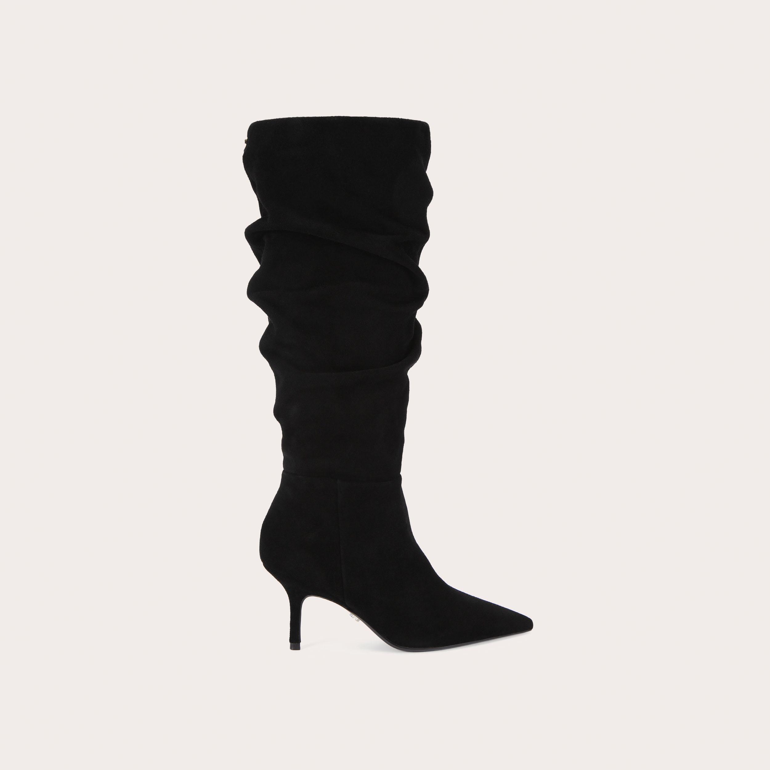 SPIRIT SLOUCH BOOT Suede Black Slouch Boot by CARVELA