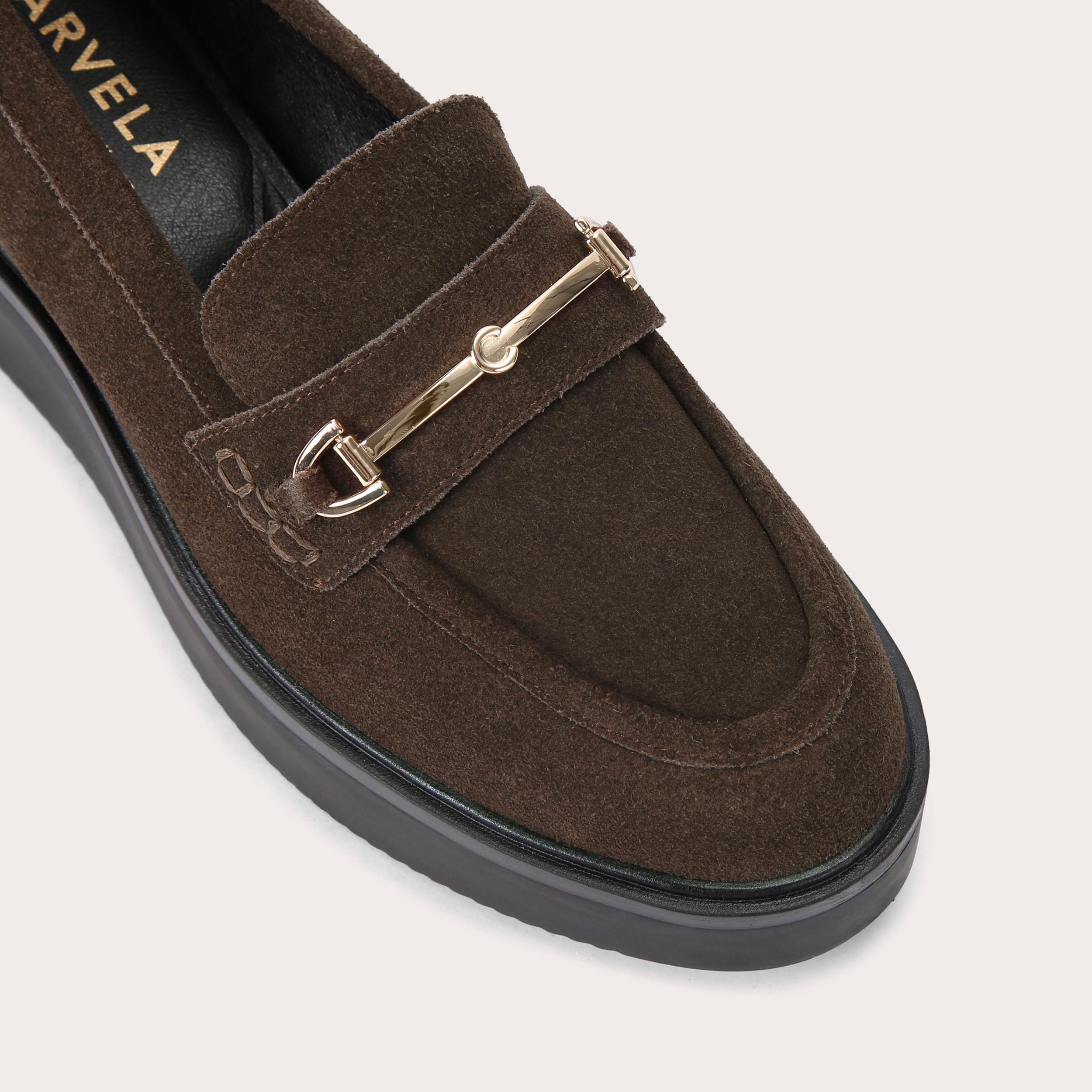 VISTA LOAFER Brown Suede Slip On Loafer by CARVELA