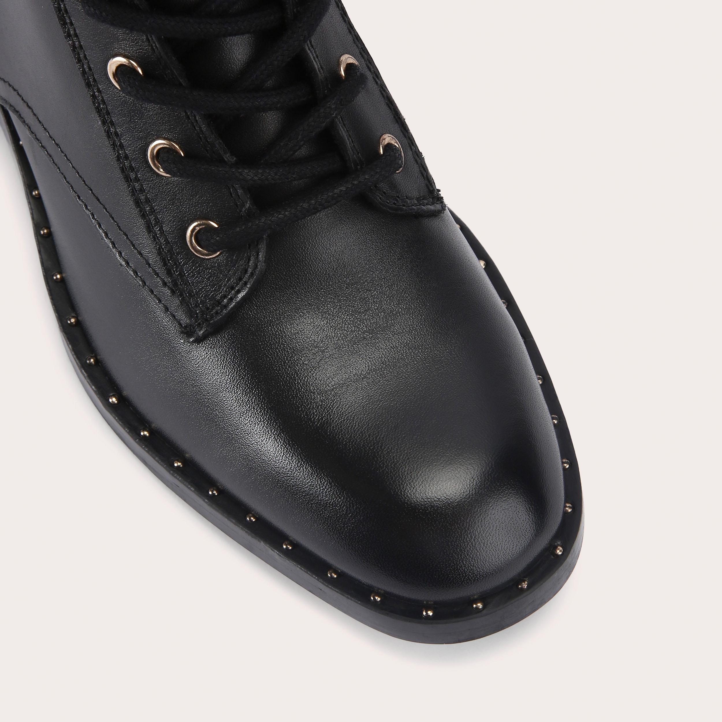 Bottes Femme SCA'VIOLA En Cuir Noir à Scratchs Et Fermeture éclair - Taille UK 4 / EU 37
