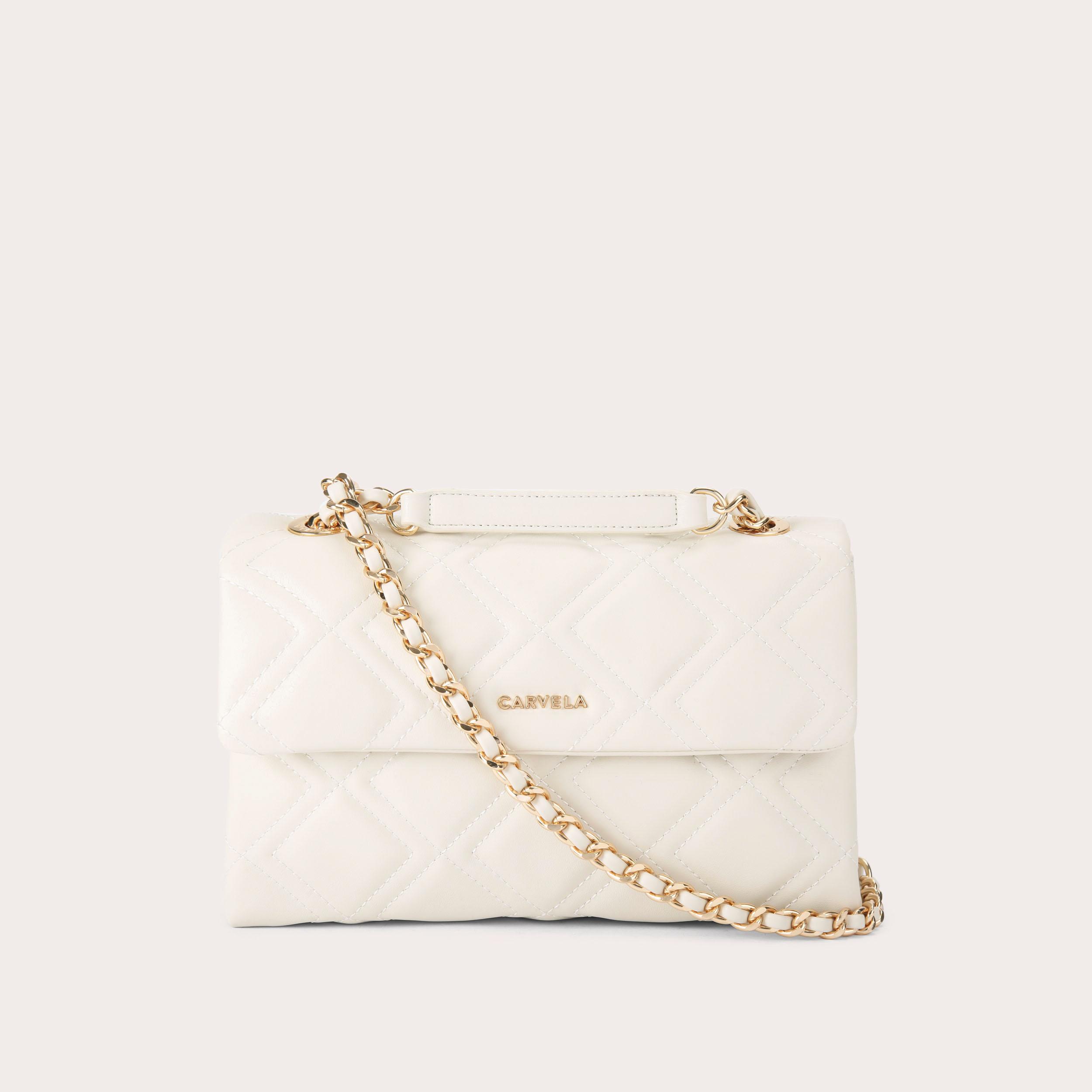 Large Rosa Chain Shoulder - white
