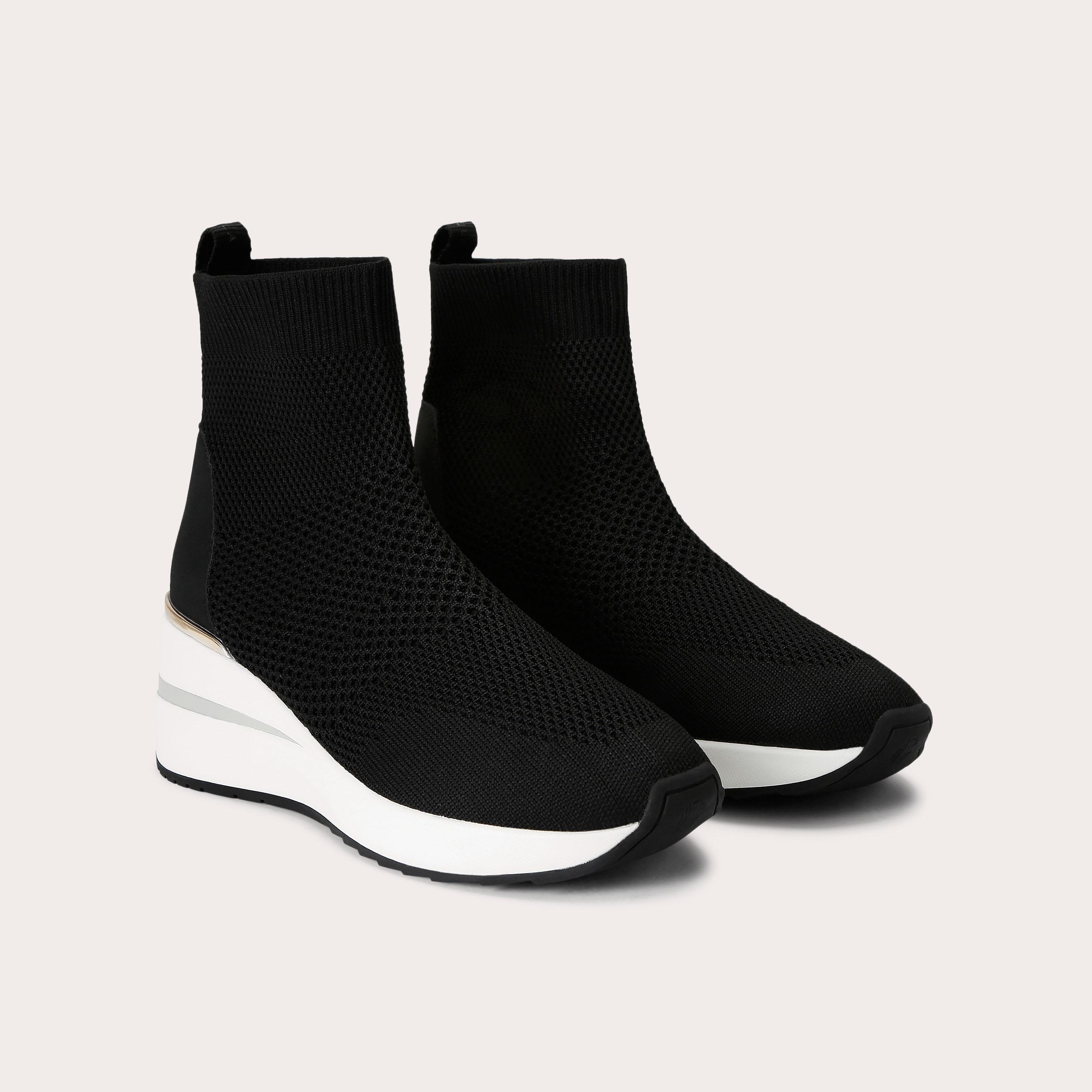 HIGH RISE SOCK Black Sock Trainer by CARVELA