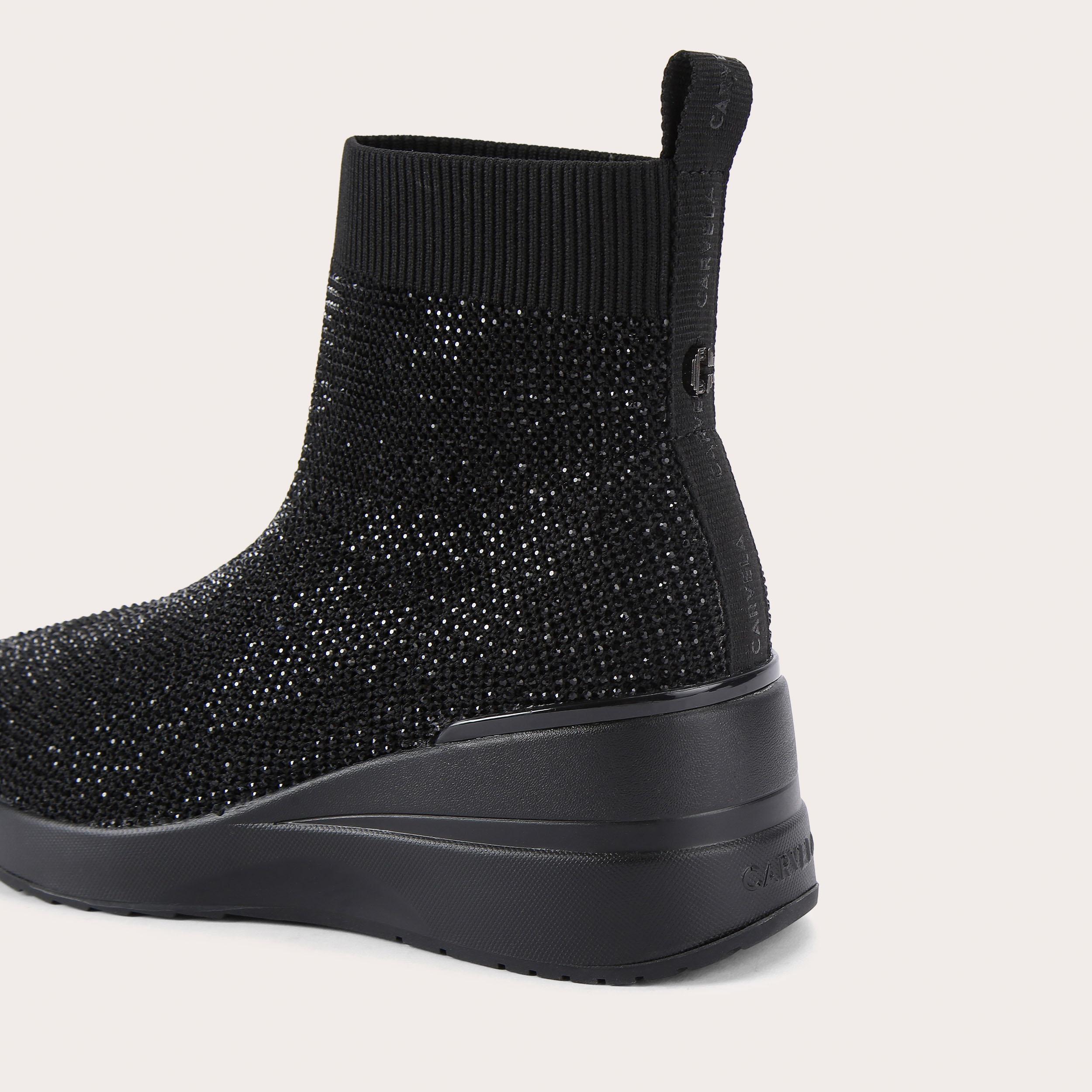 HIGH RISE SOCK Soft Crystal Sock Boot by CARVELA