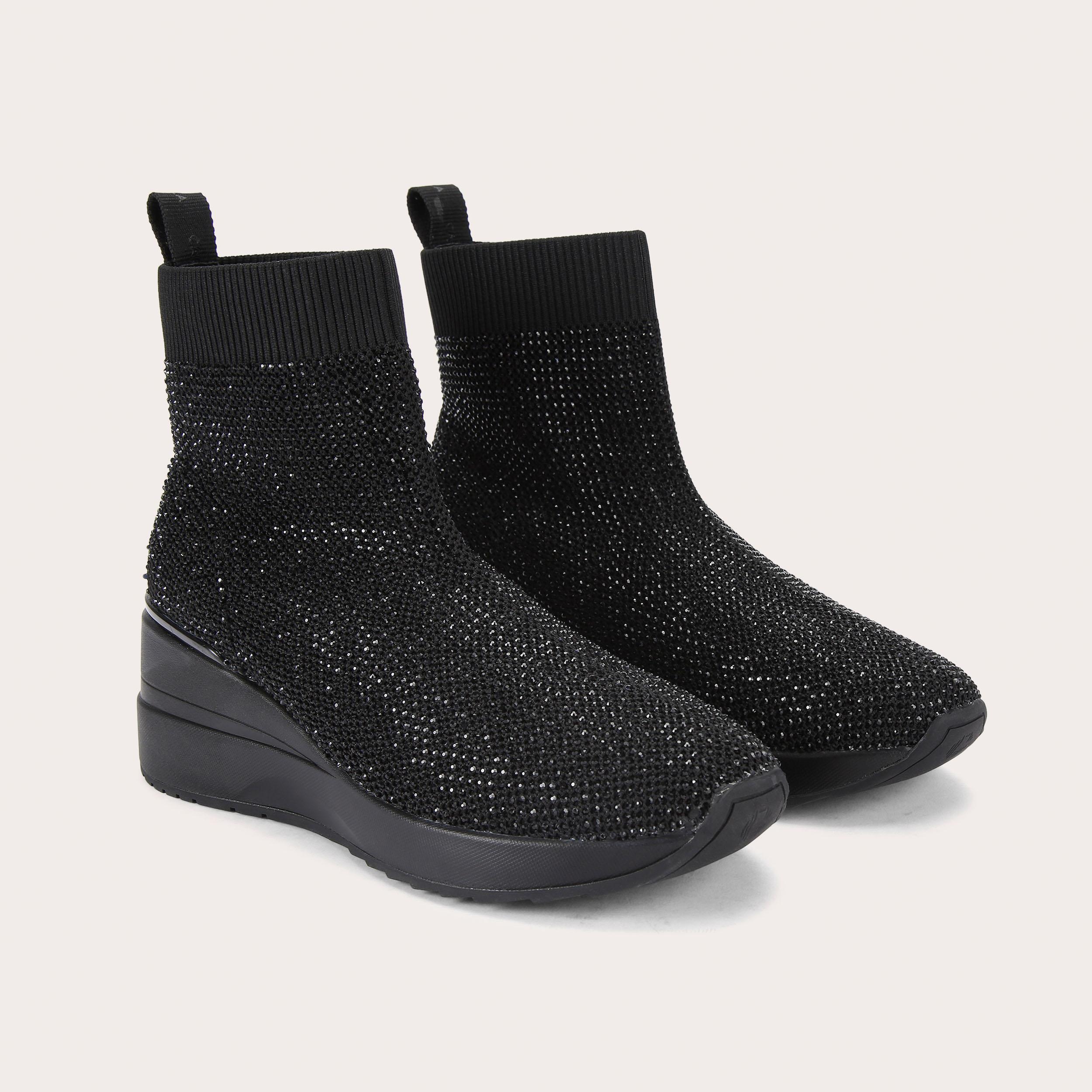 HIGH RISE SOCK Soft Crystal Sock Boot by CARVELA