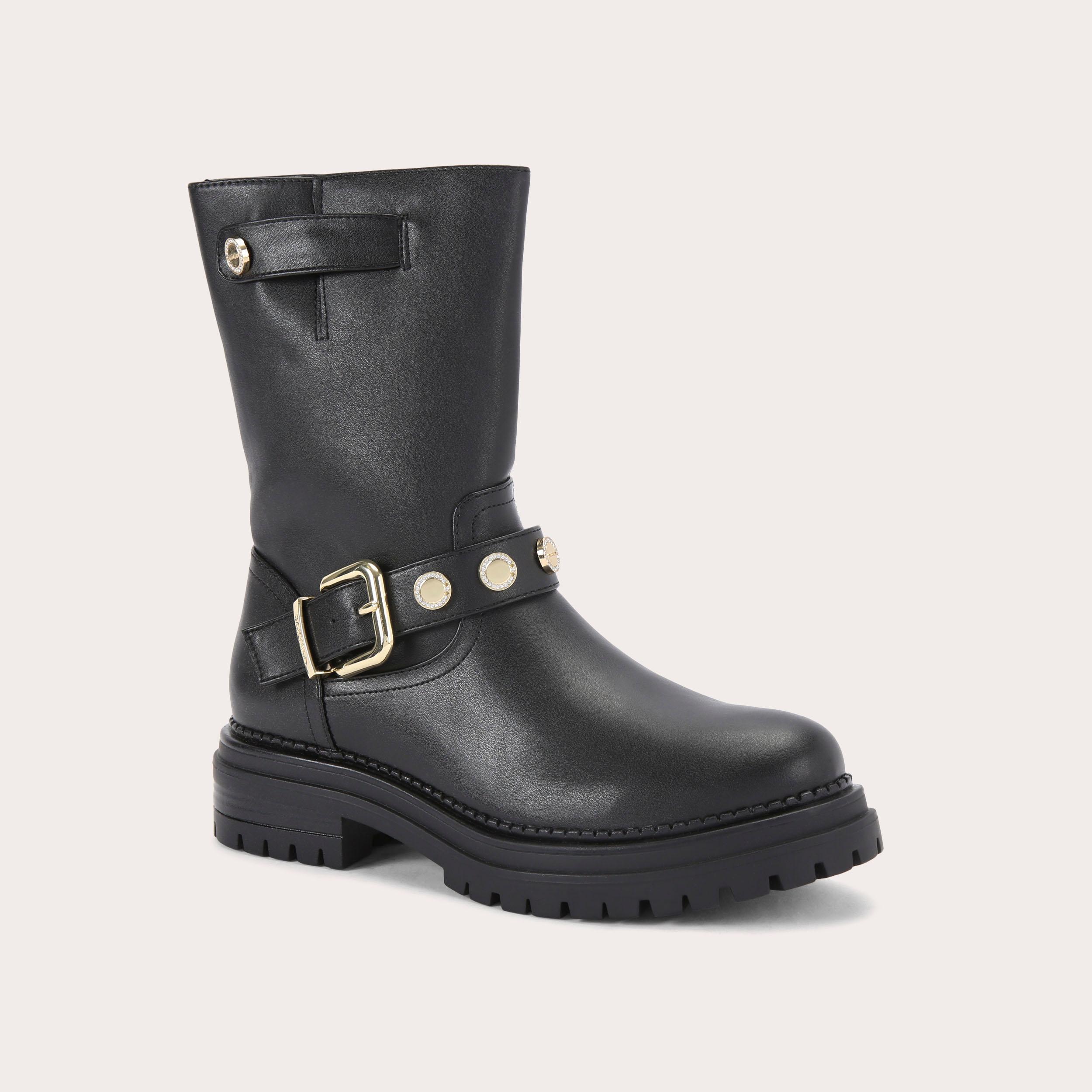 HEADLINE COIN Black Leather Boot by CARVELA