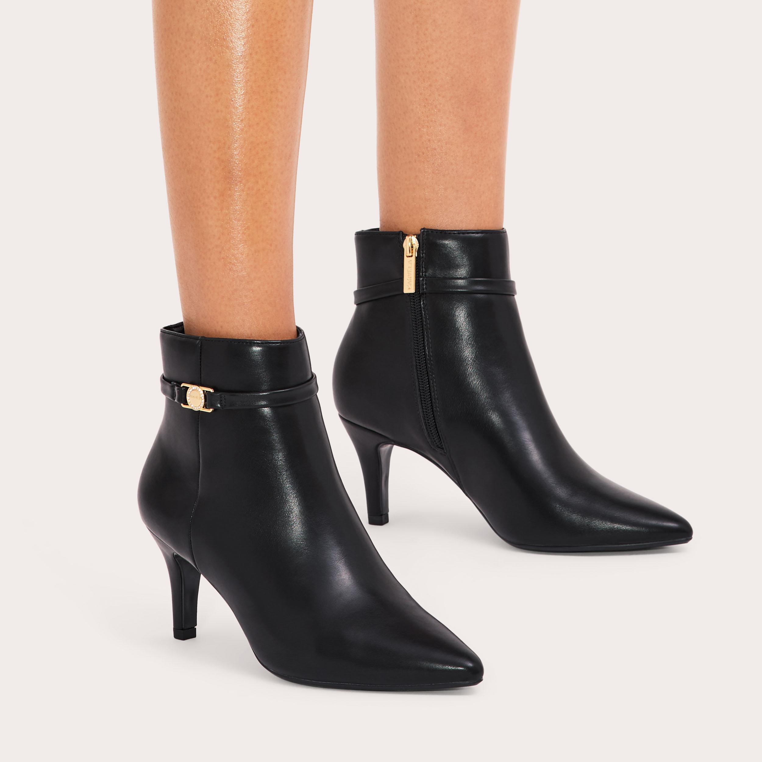 FLUTE COIN Black Heeled Boot by CARVELA COMFORT