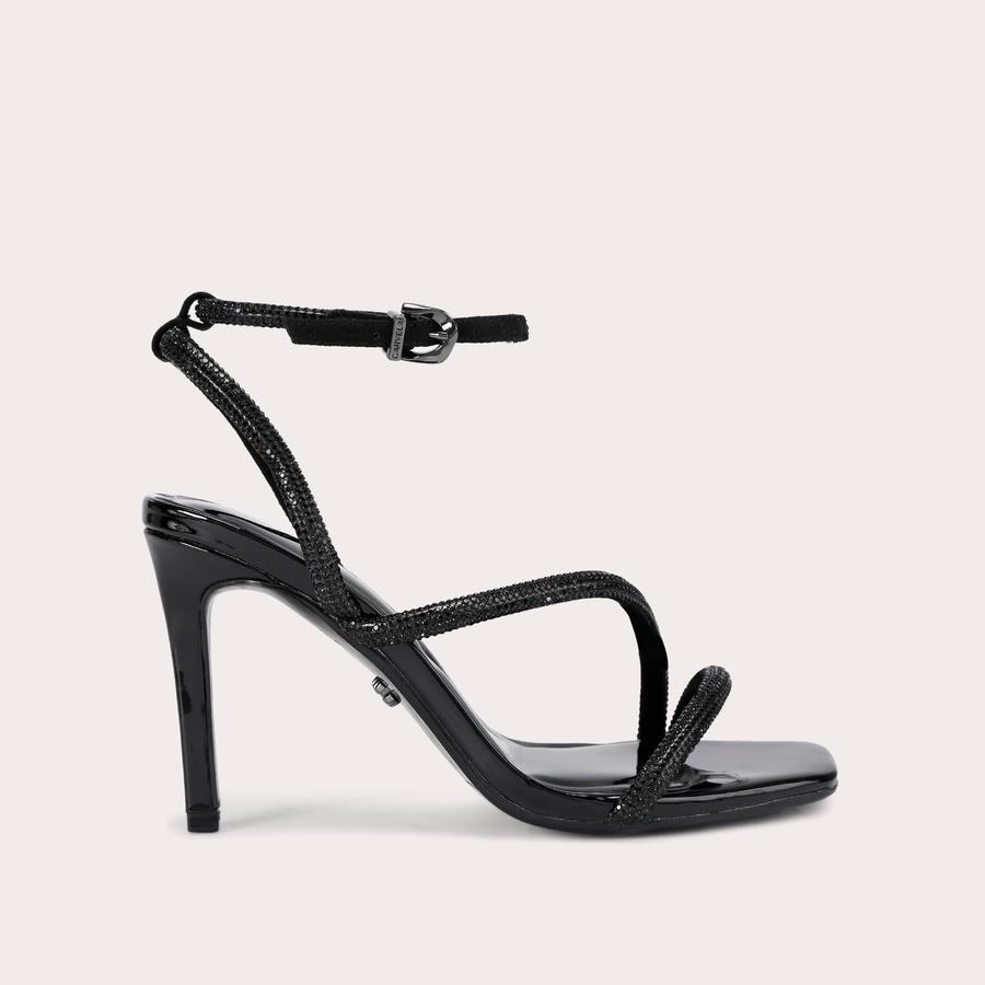 PAPARAZZI WIDE FIT Black Crystal Heel by CARVELA