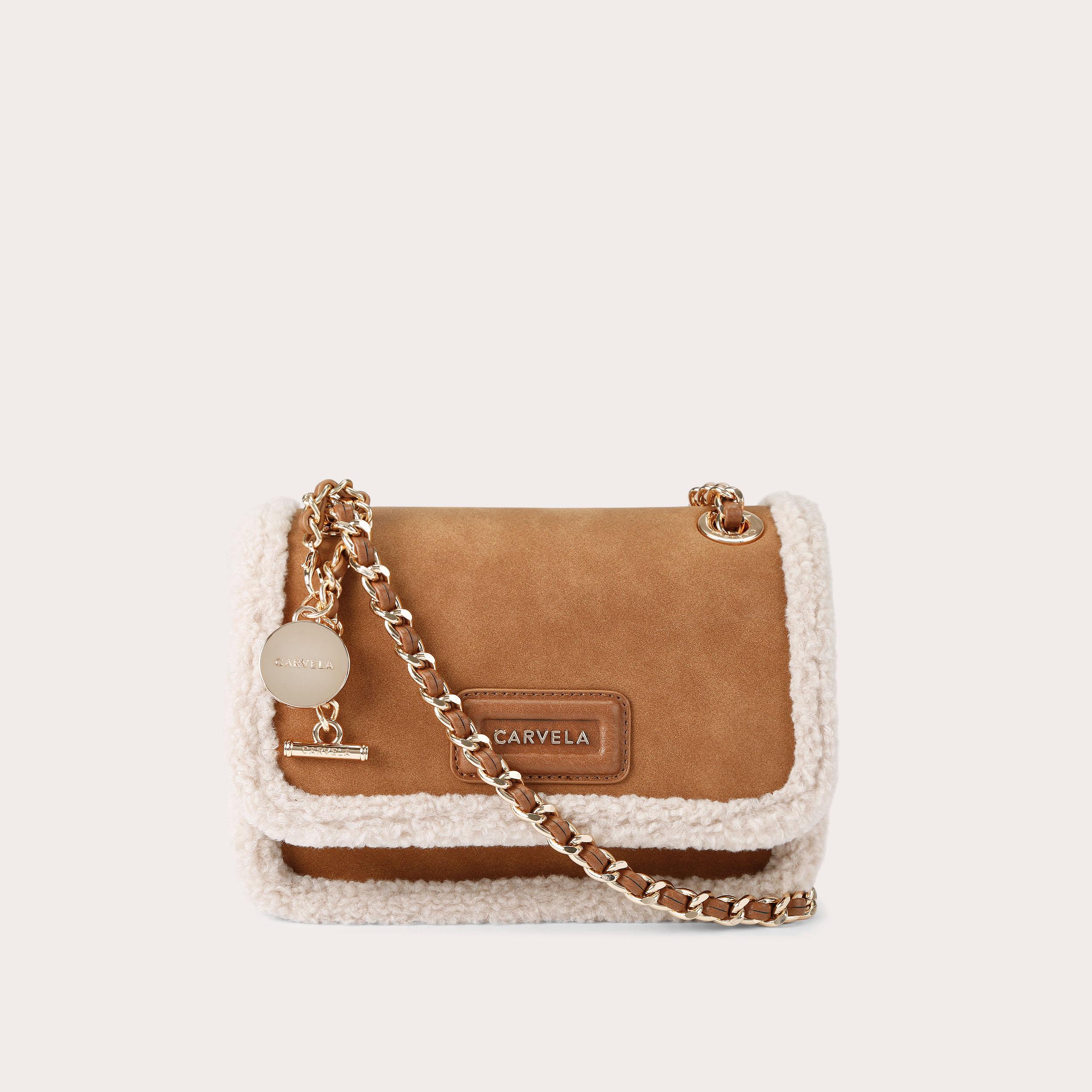 Bella Chain Shoulder Bag - tan