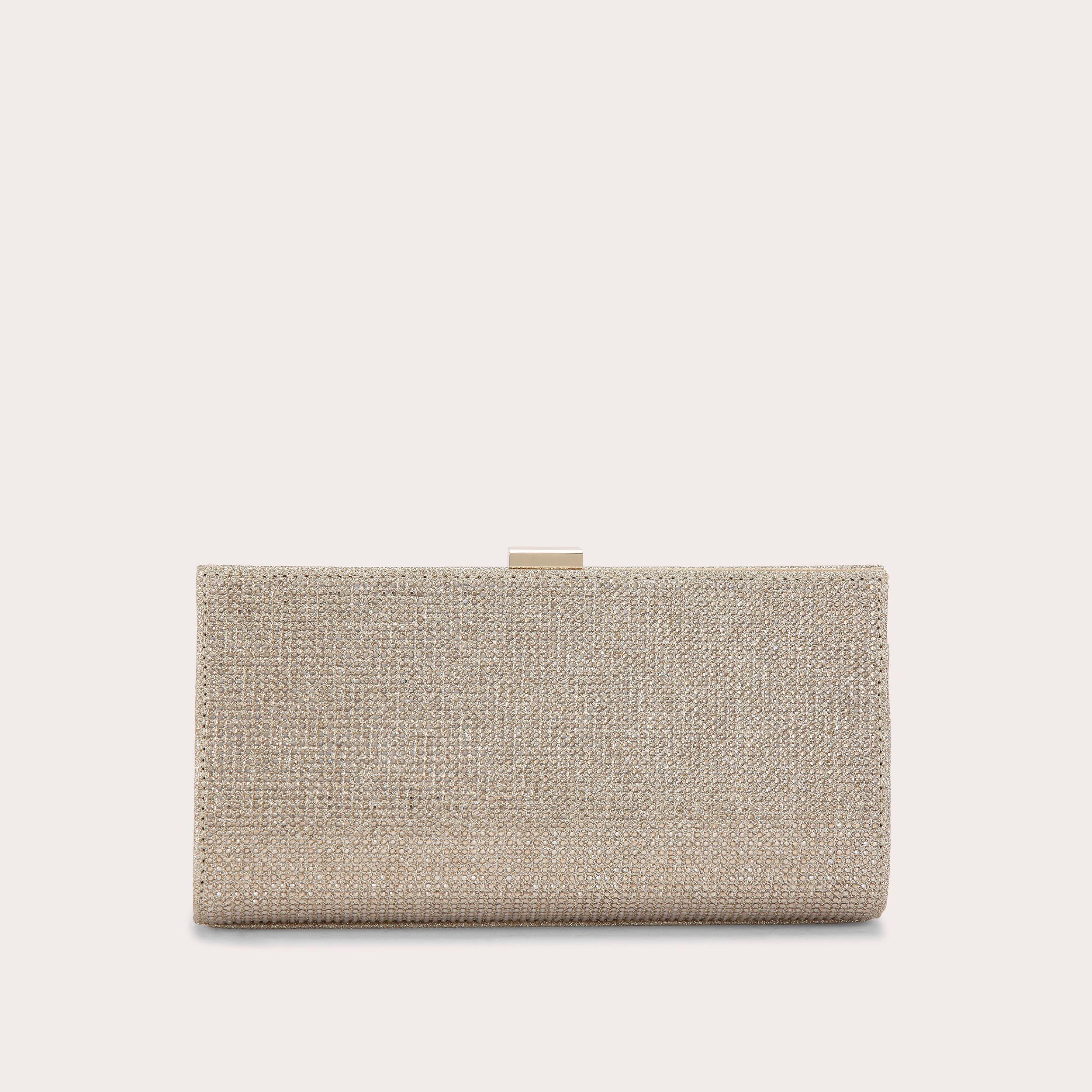 HELENA CLUTCH Metallic Gold Crystal Clutch Bag by CARVELA