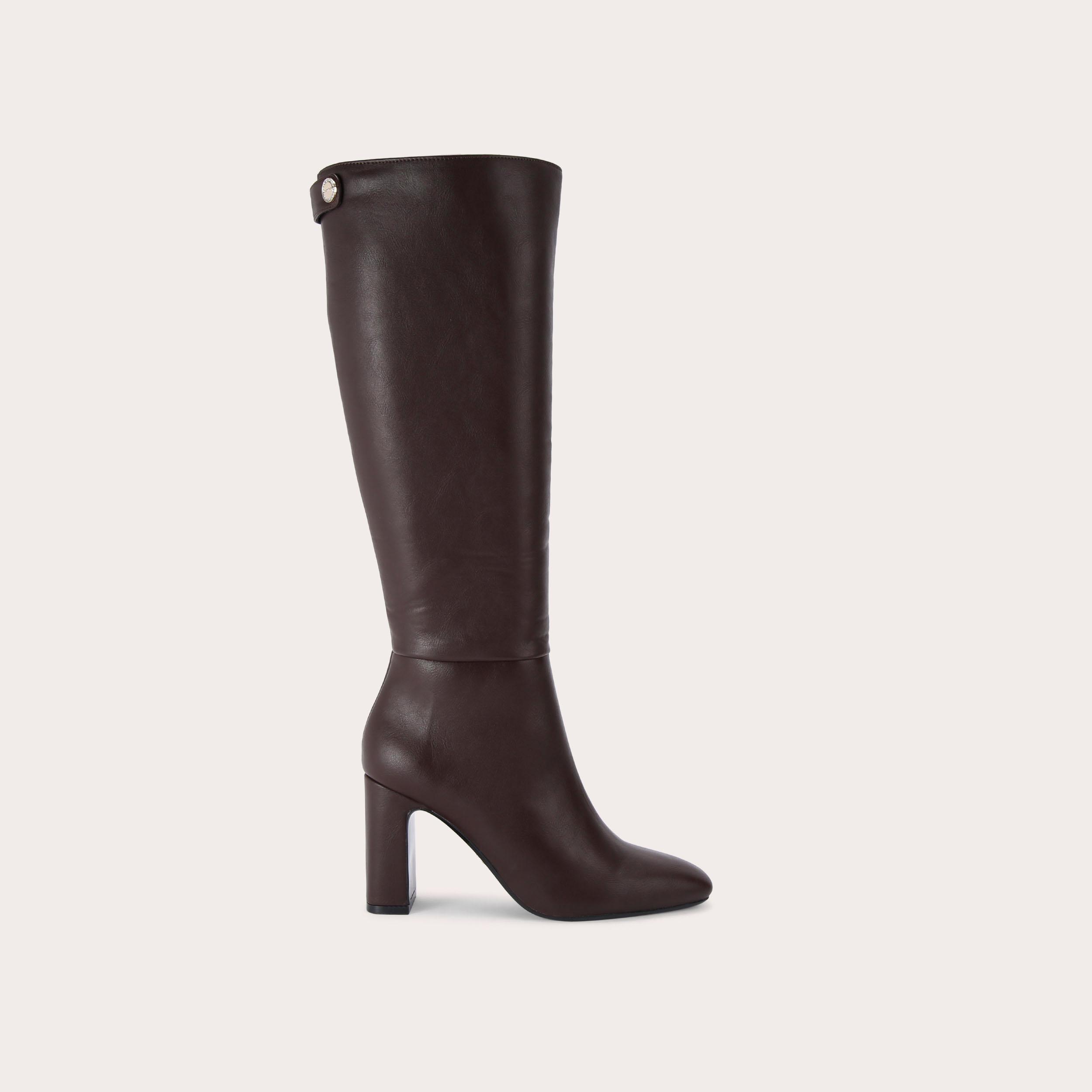 JACKPOT KNEE WIDE FIT Brown Knee High Wide Fit Boot by CARVELA