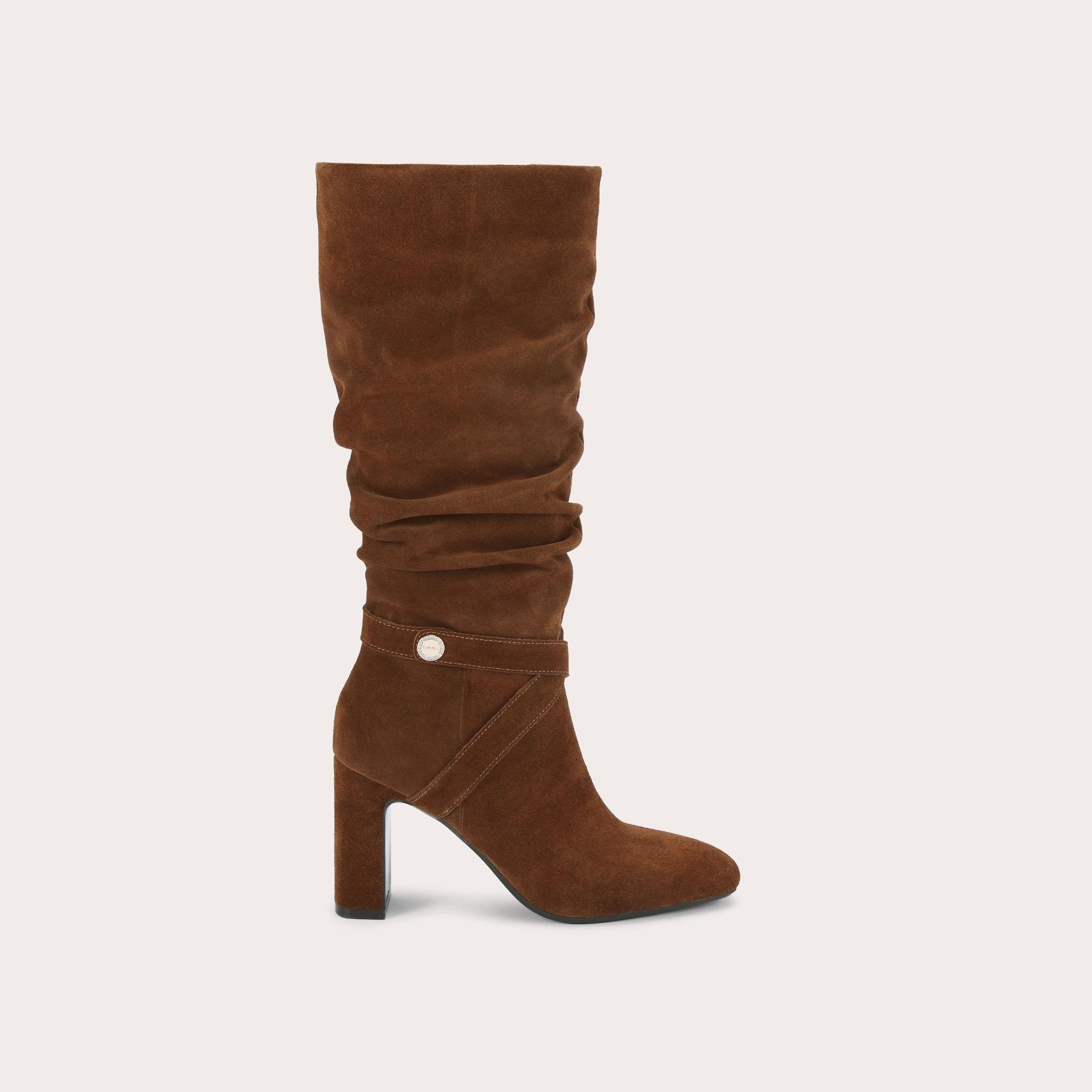 JACKPOT SLOUCH KNEE Mid Brown Suede Boot by CARVELA