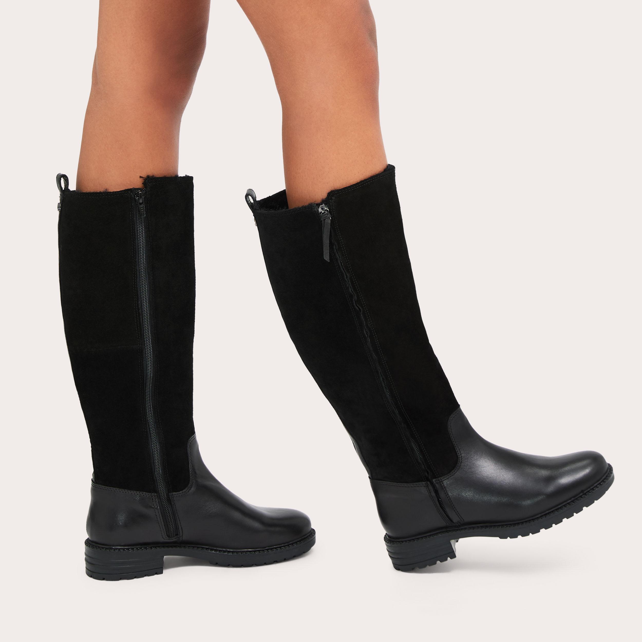 RUSS HIGH LEG Black Suede Knee High Boot by CARVELA COMFORT