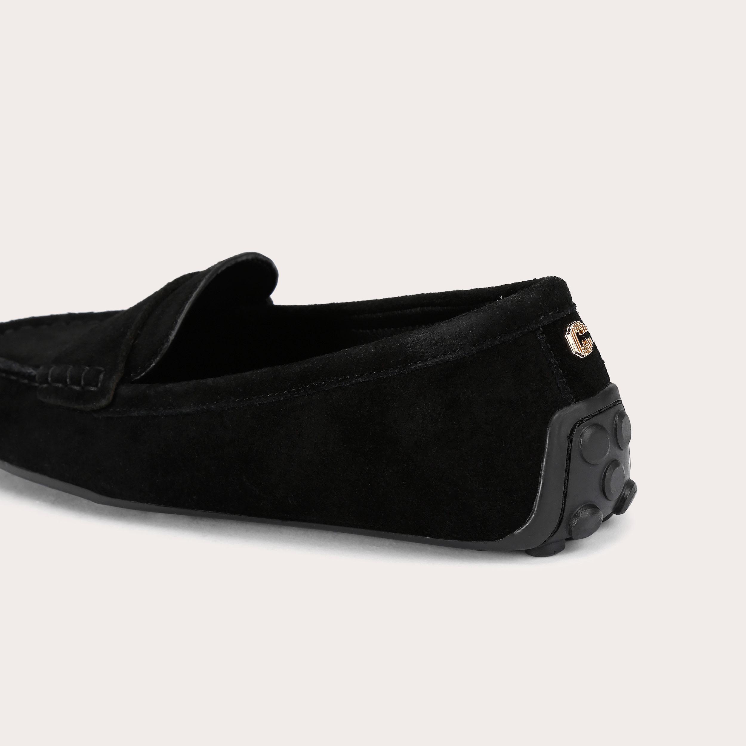 AVOLA LOAFER Black Suede Slip On Loafer by CARVELA