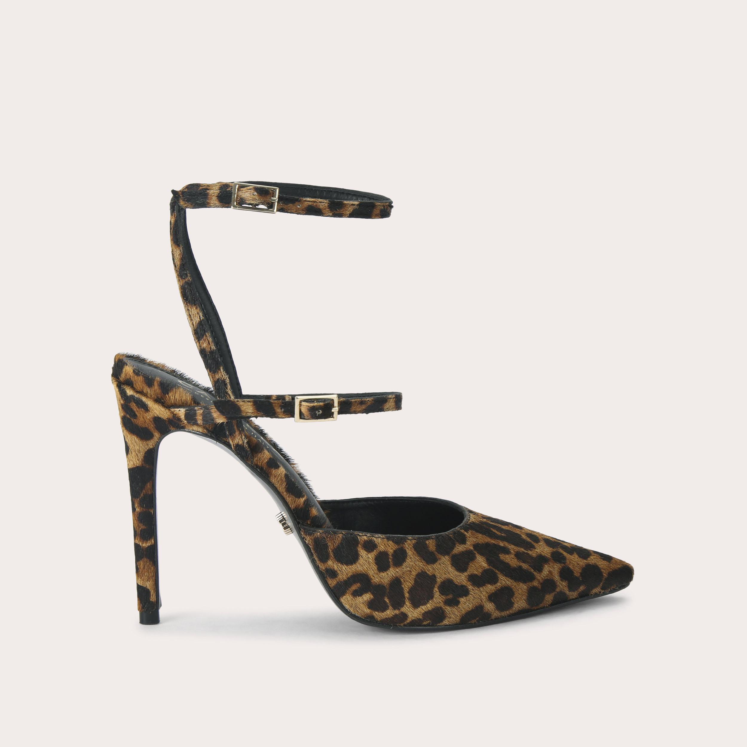 ETERNO STRAPPY COURT Leopard Print Leather Court Heel by CARVELA