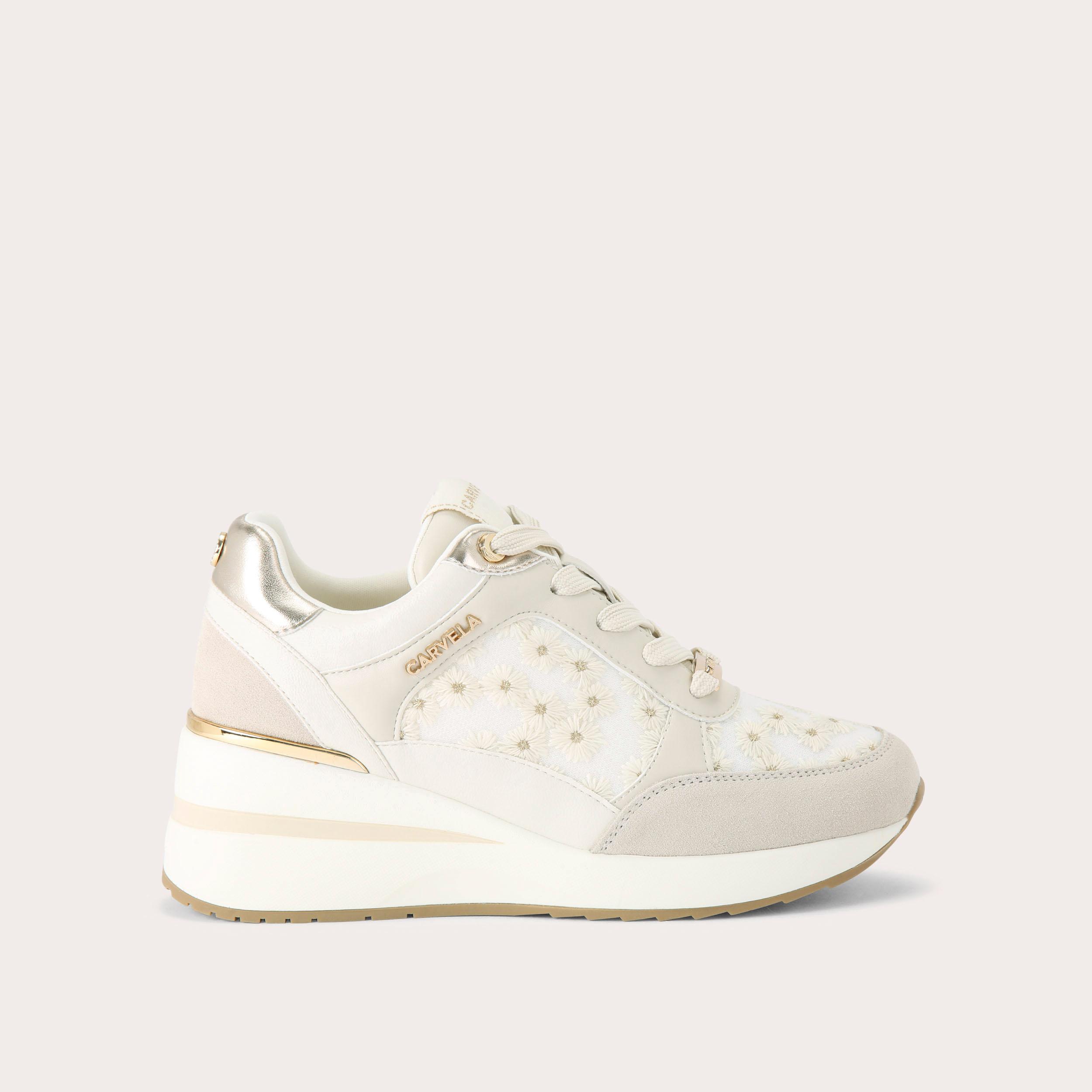 HIGH RISE DAISY Daisy Embellished Trainer by Carvela