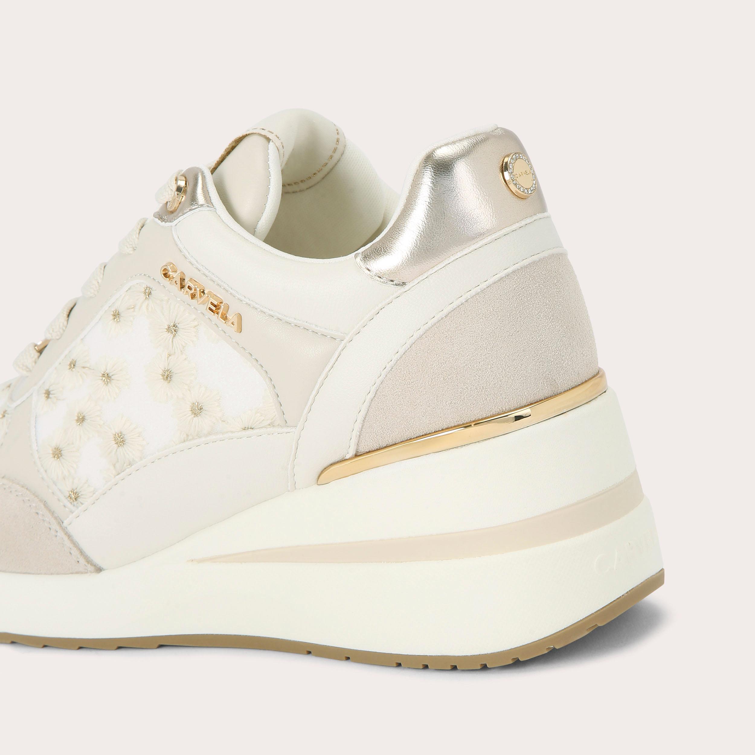 HIGH RISE DAISY Daisy Embellished Trainer by Carvela