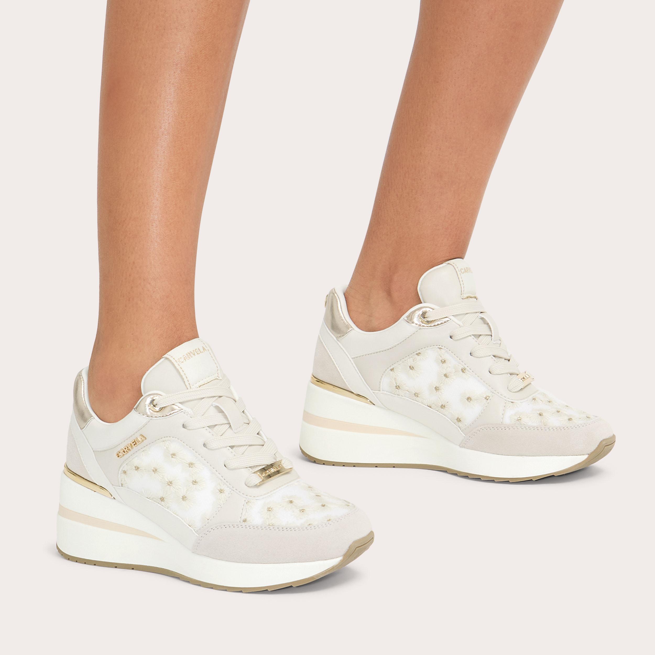 HIGH RISE DAISY Daisy Embellished Trainer by Carvela