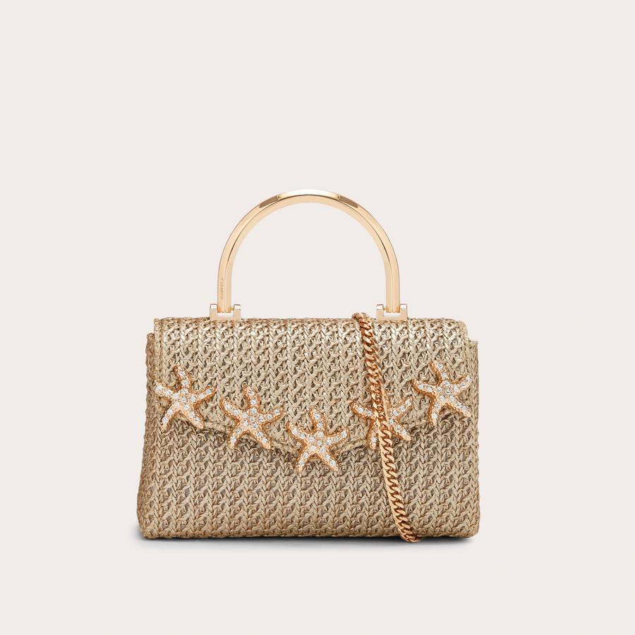 AMARA TOP HANDLE Metallic Gold Top Handle Bag by Carvela