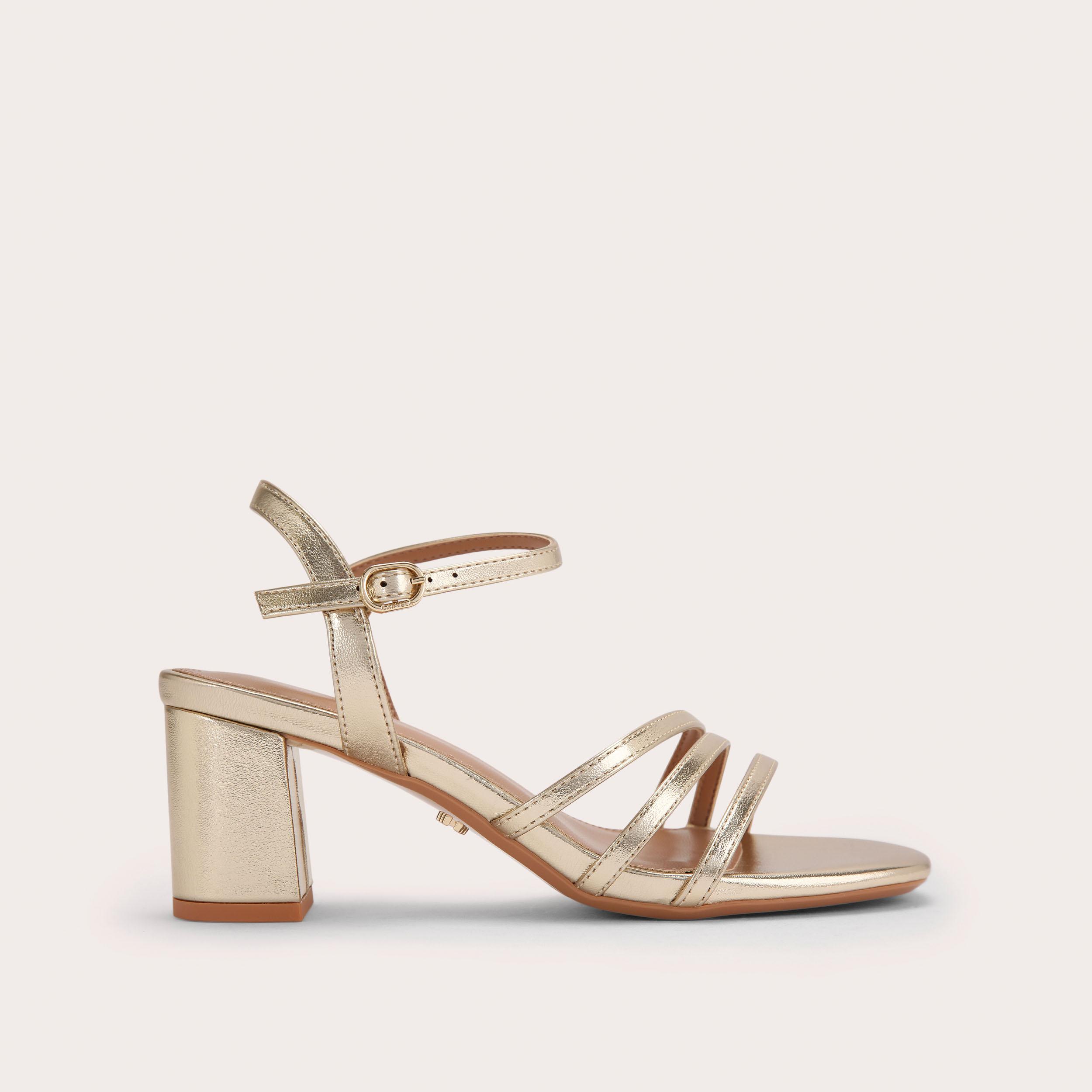 Motto Block Wide Fit Heel - metallics