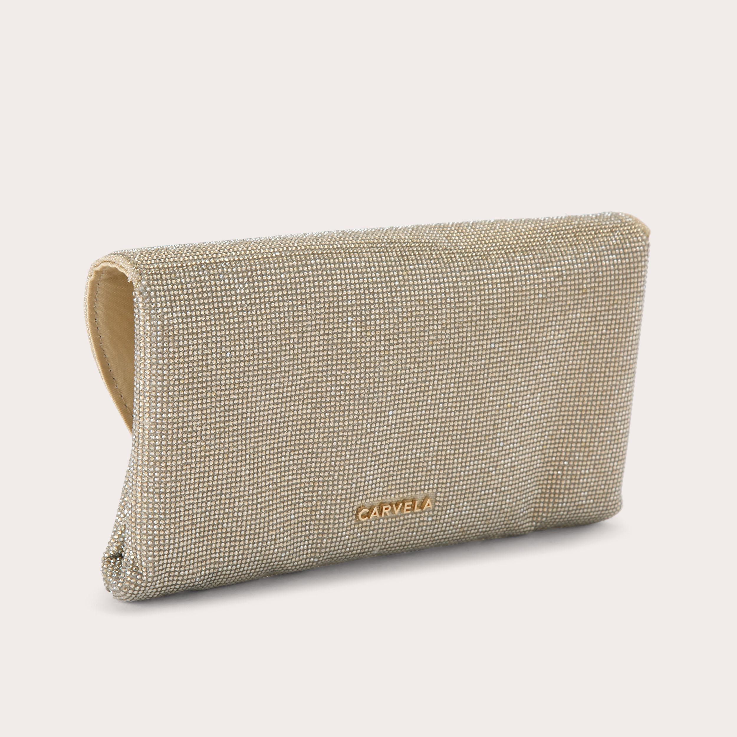 PETALO ENVELOPE CLUTCH Bronze Crystal Clutch Bag by Carvela