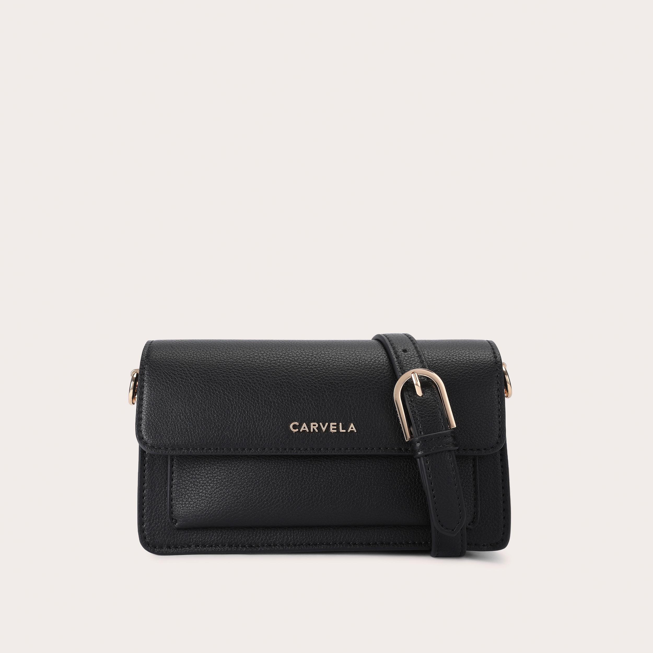 MARCELA CROSSBODY Black Nylon Cross Body Bag by Carvela