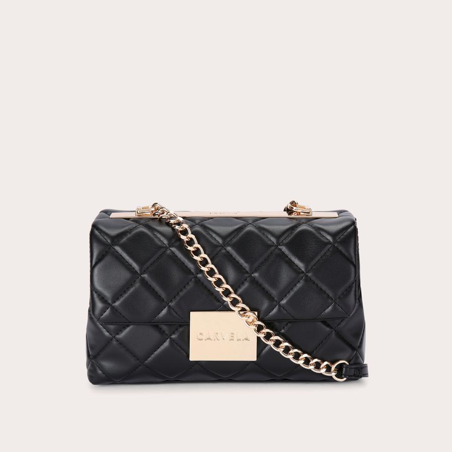 Carvela black chain bag sale