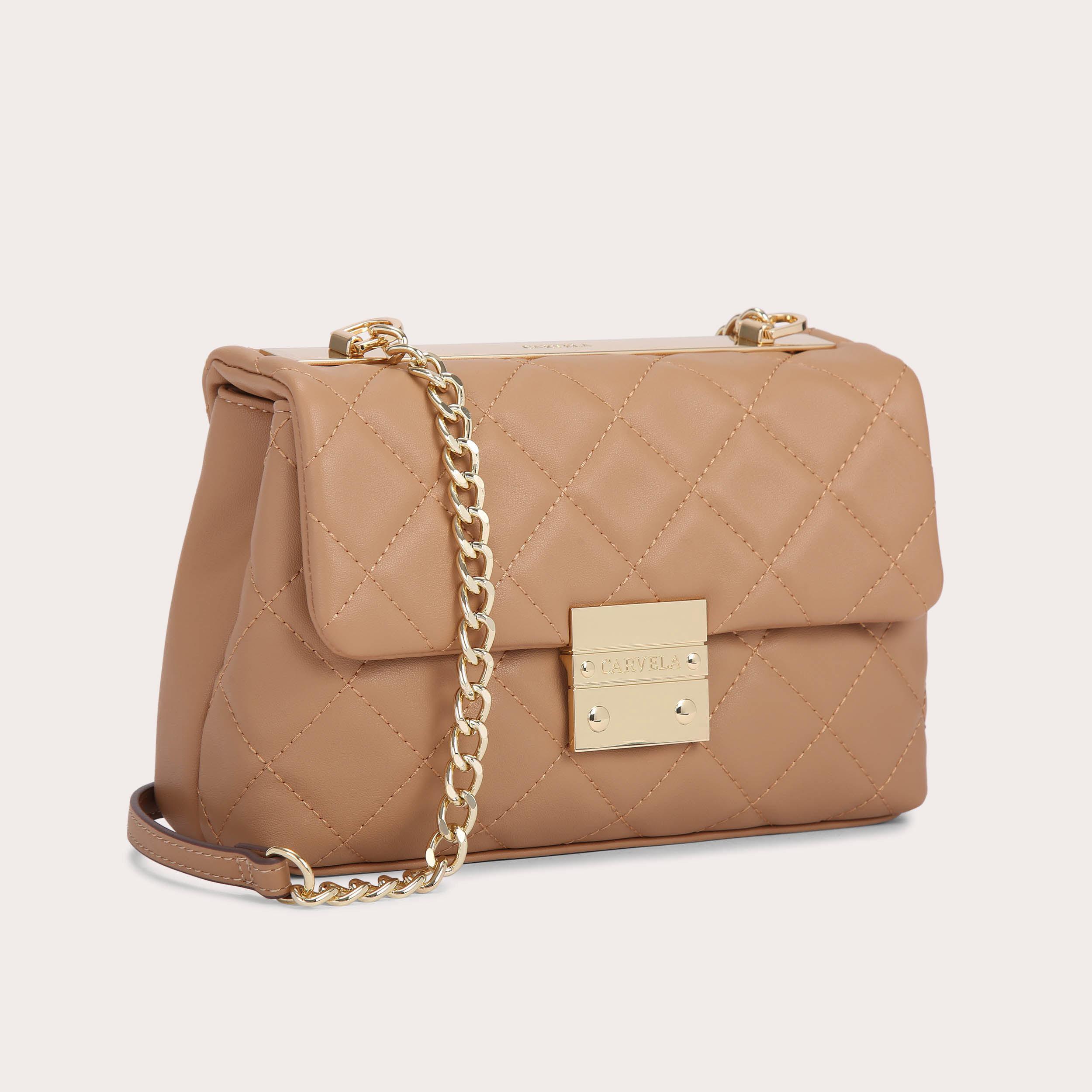 Gold Chain Shoulder Bag Carvela Quilted Chain Bag Bailey Soft Quilted