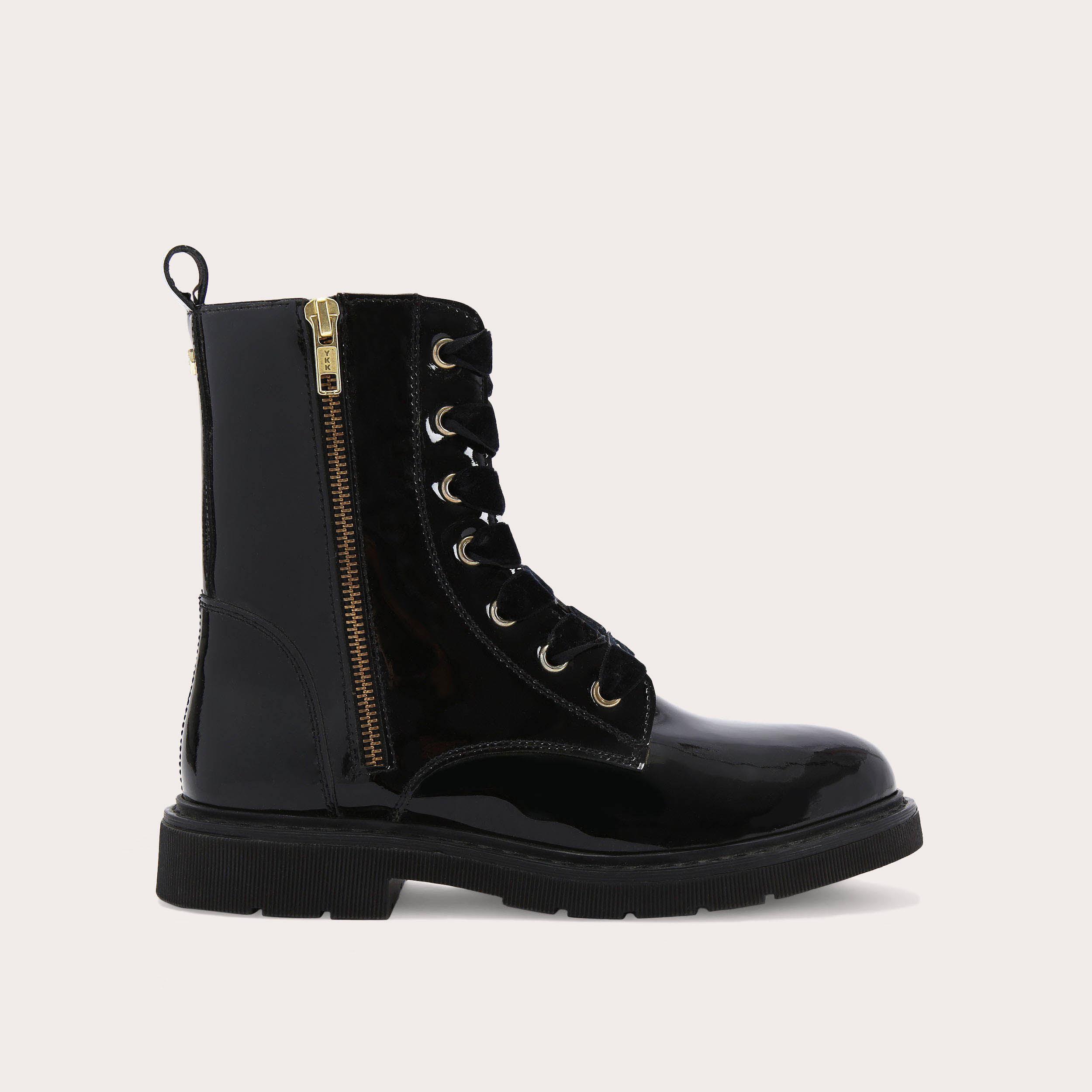 carvela STRATEGY 2 Black Patent Lace Up Boots by CARVELA