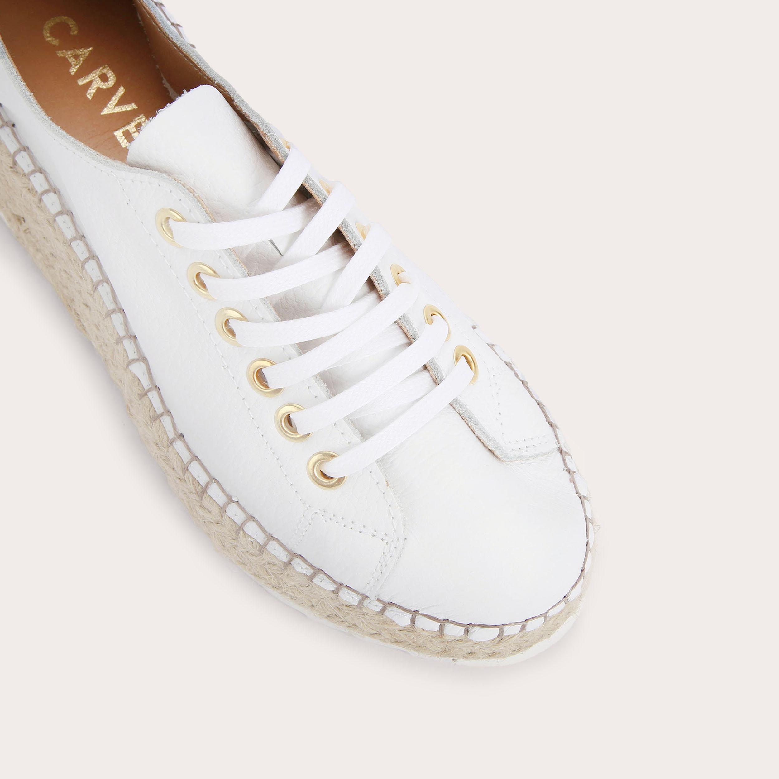 White leather hot sale espadrille sneakers