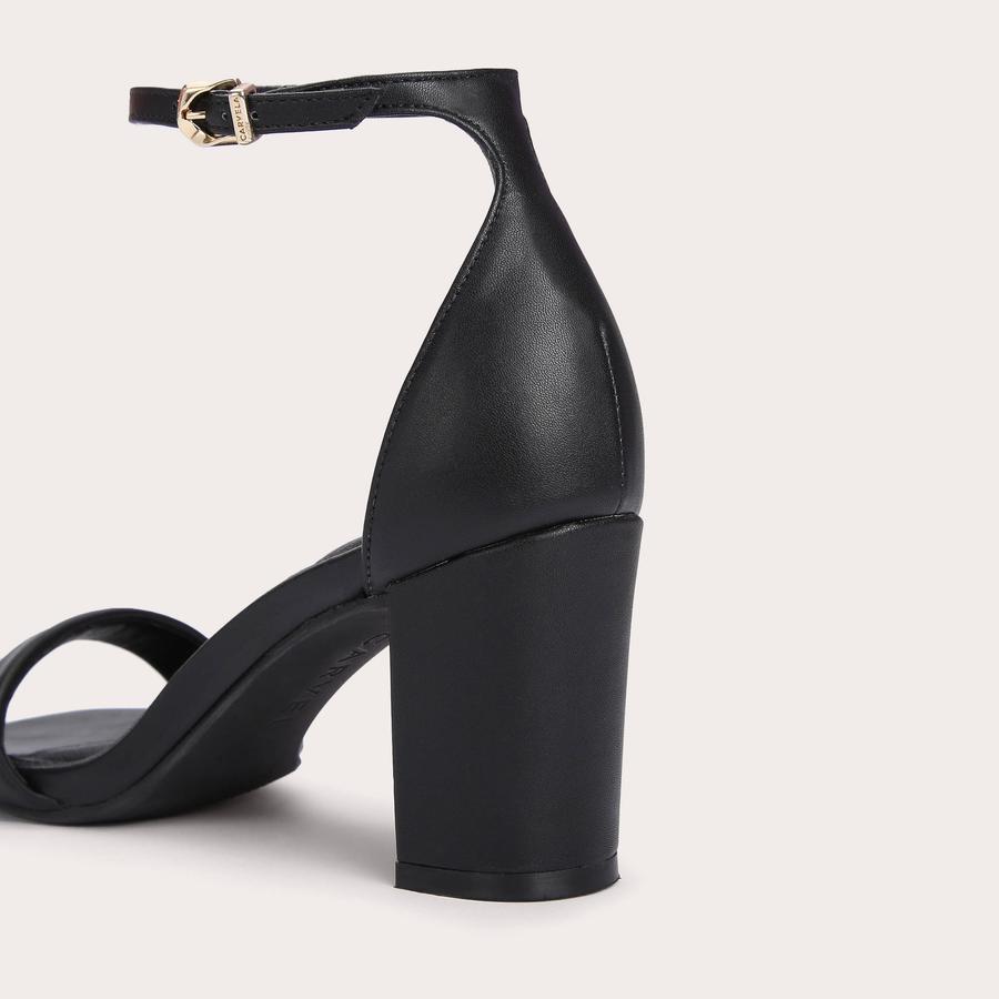 SECOND SKIN SANDAL Black Block Heel Sandals by CARVELA