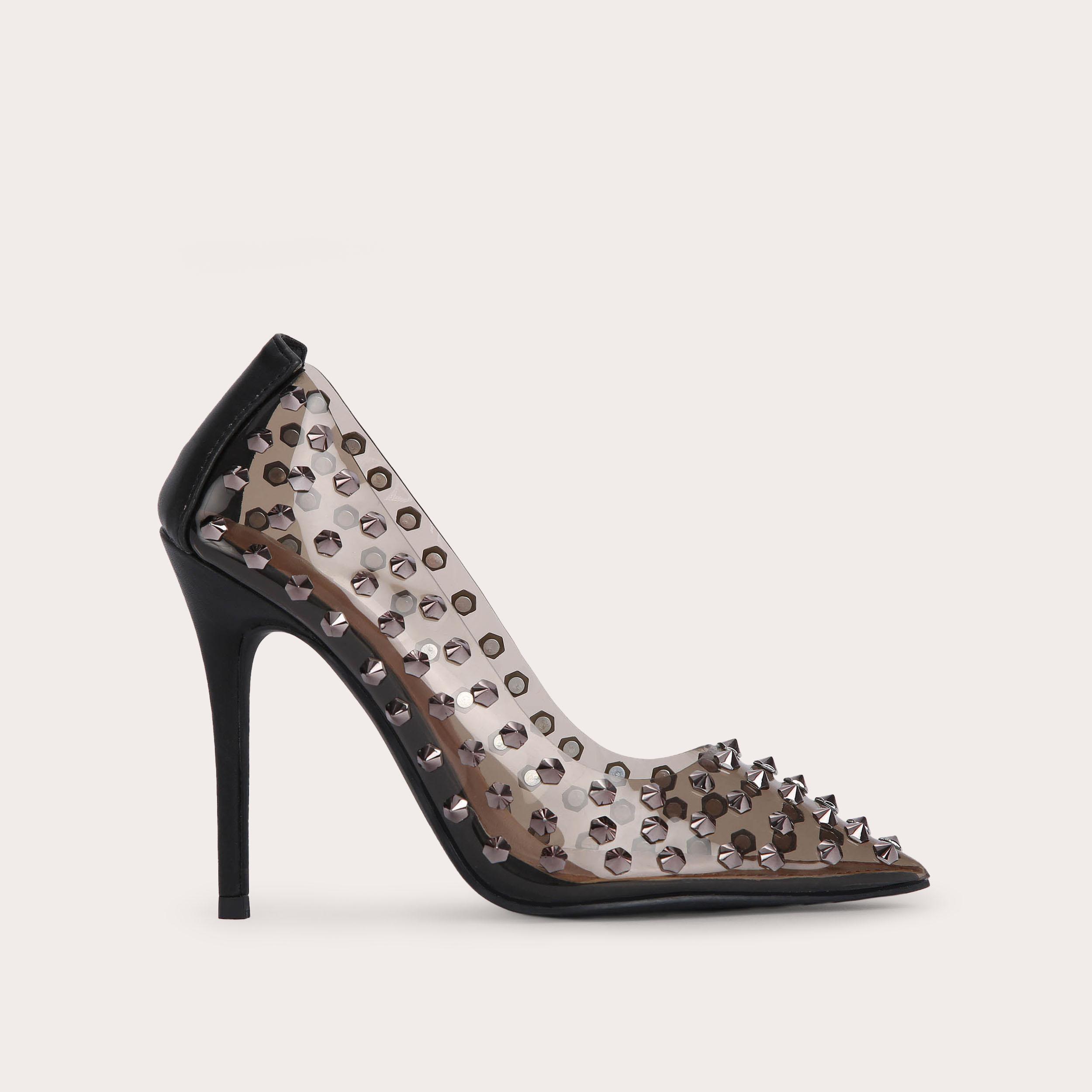 Studded on sale perspex heels