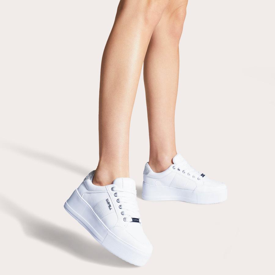 JIVE LACE UP White Lace Up Trainers by CARVELA