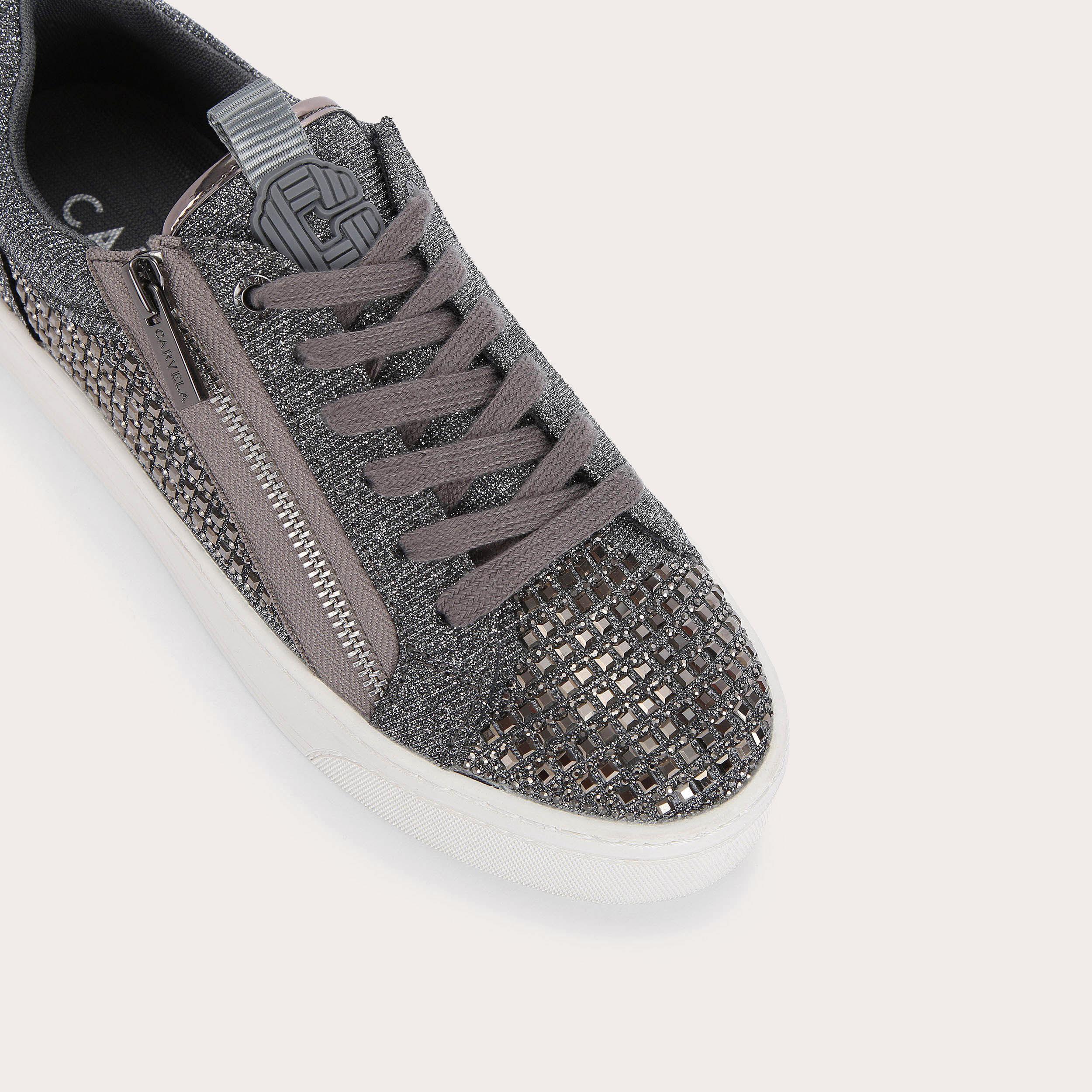 carvela jasper glitter trainers