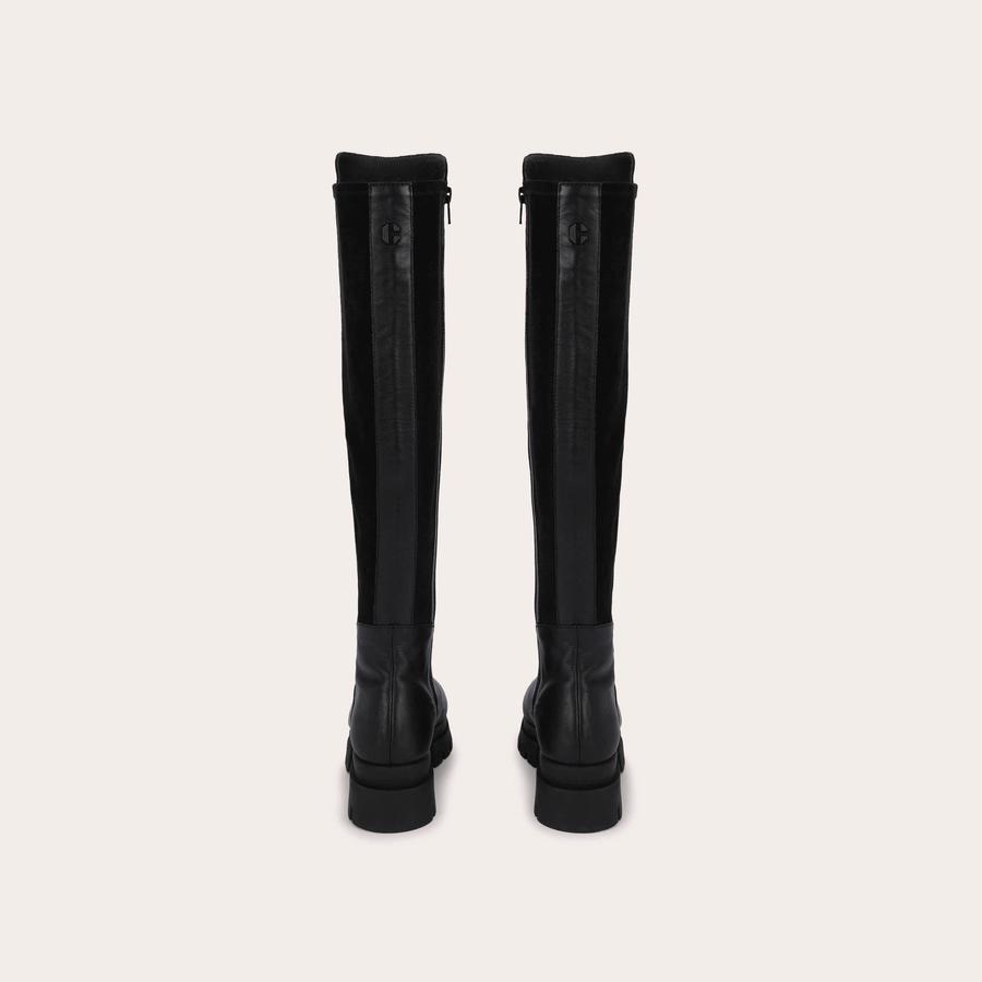 RUN 50 50 KNEE BOOT Black Leather Knee Boots by CARVELA COMFORT