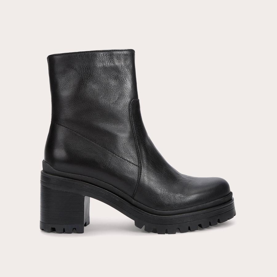 SECURE ANKLE BOOT Black High Ankle Block Heel Boots by CARVELA COMFORT