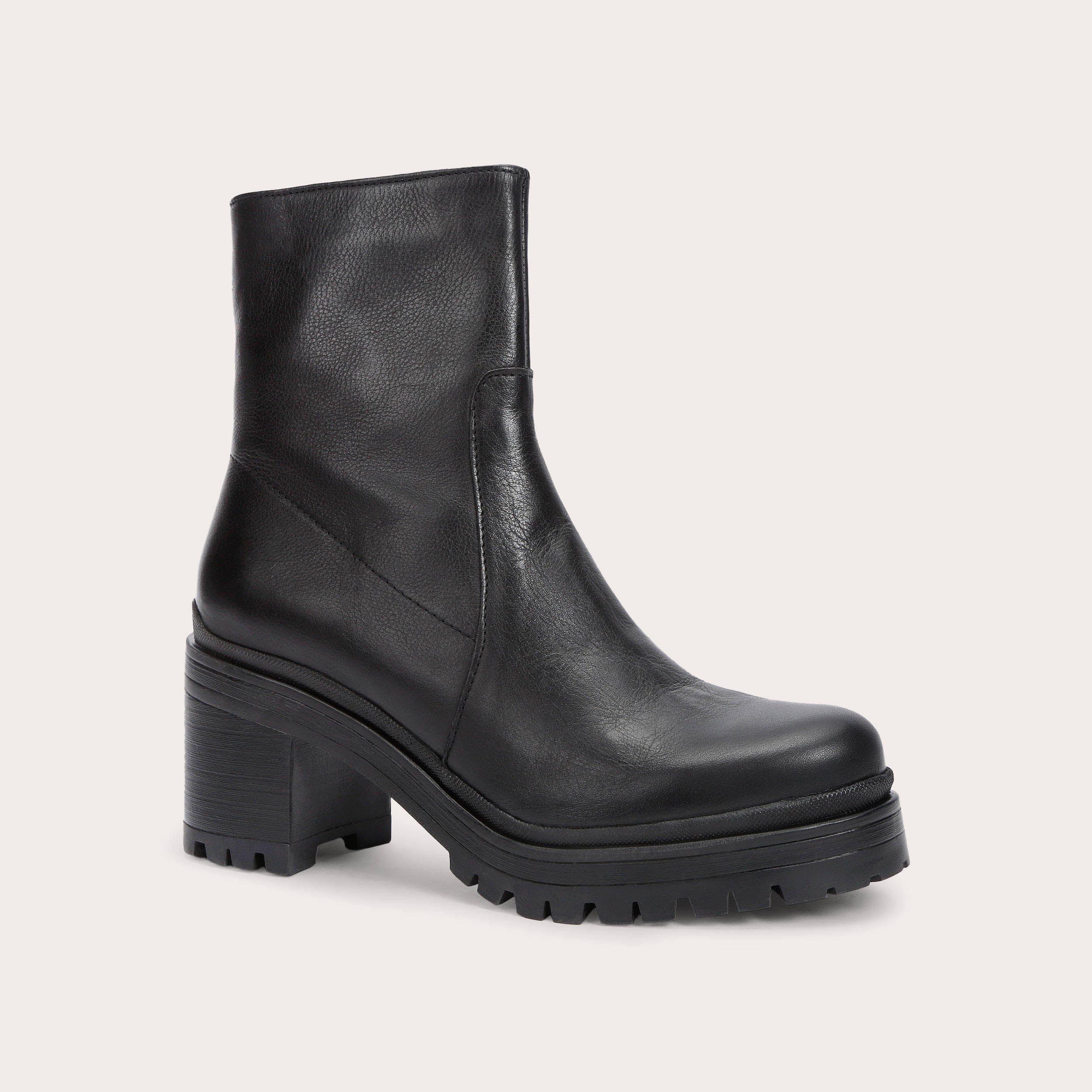 SECURE ANKLE BOOT Black High Ankle Block Heel Boots by CARVELA COMFORT