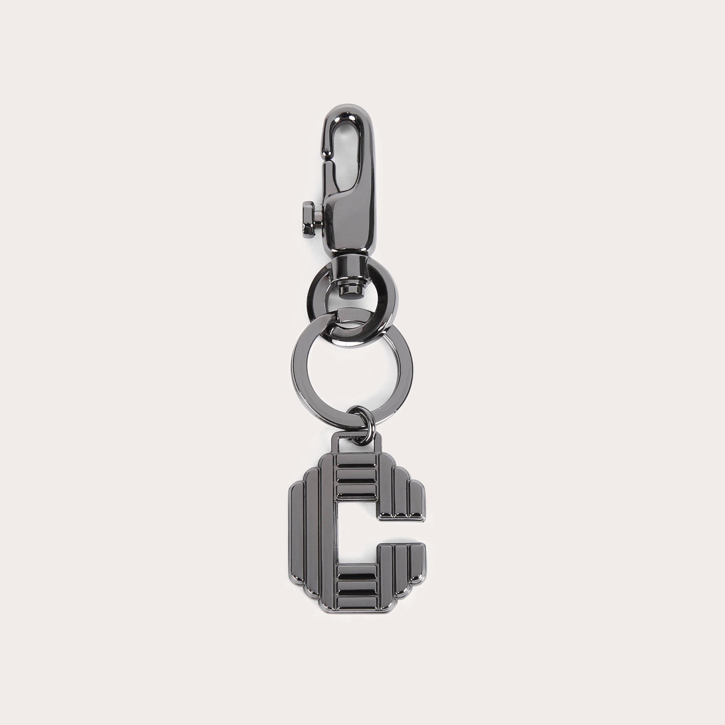 SIGNATURE C KEYRING Gunmetal C Keyring by CARVELA