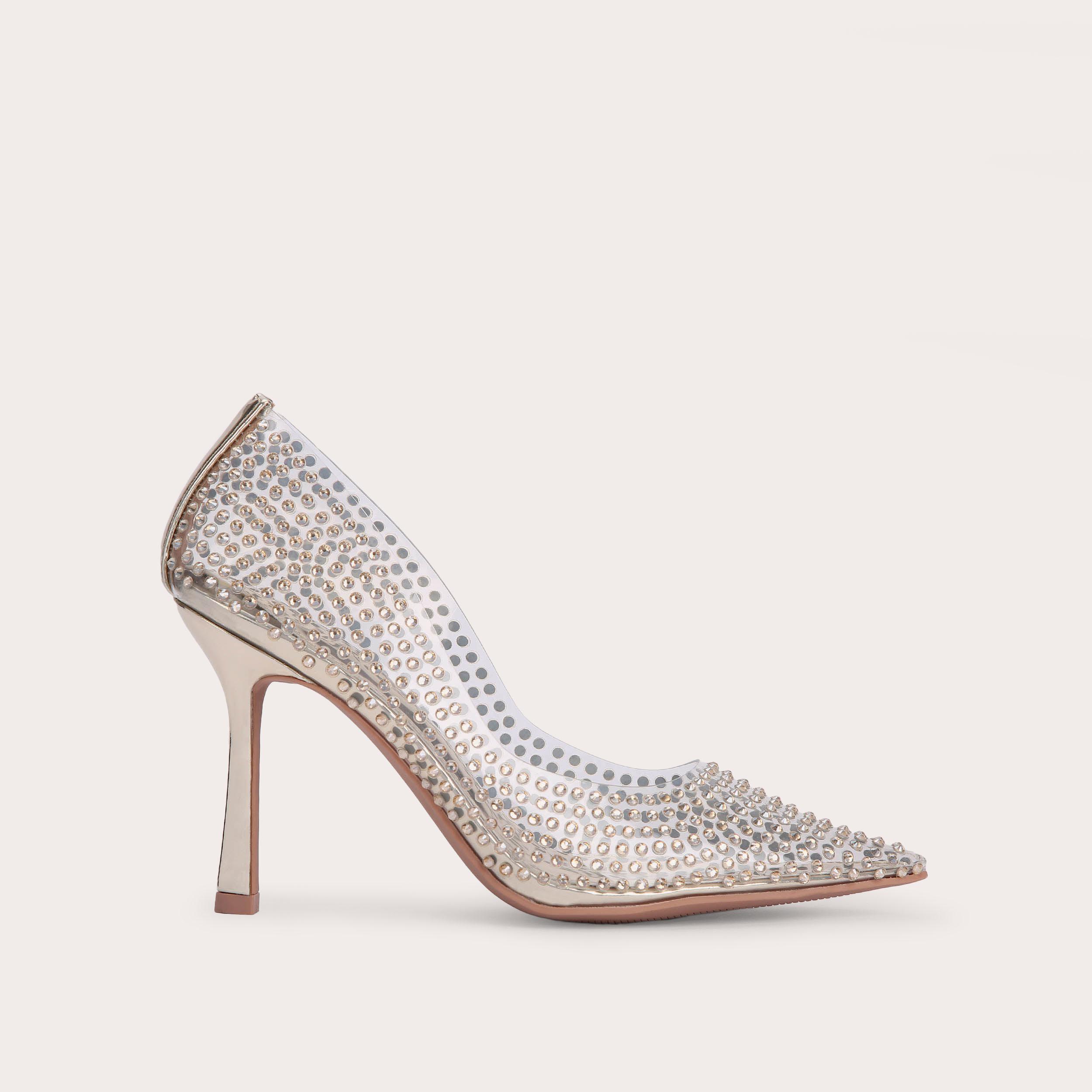 SHIMMER Gold shimmer point high heels by CARVELA