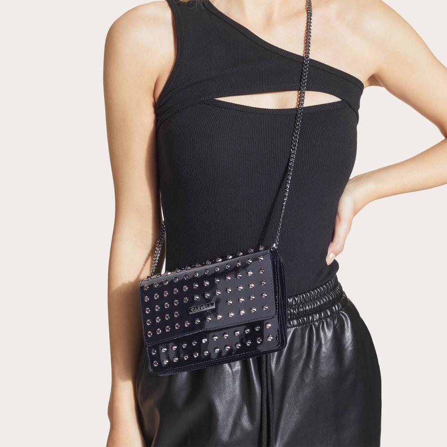 Carvela black studded bag sale