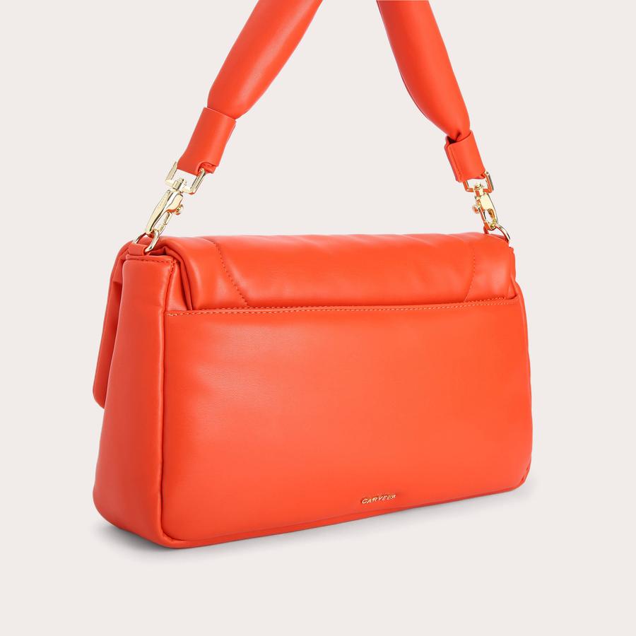 SOFTY LARGE Orange Large Soft Shoulder Bag by CARVELA