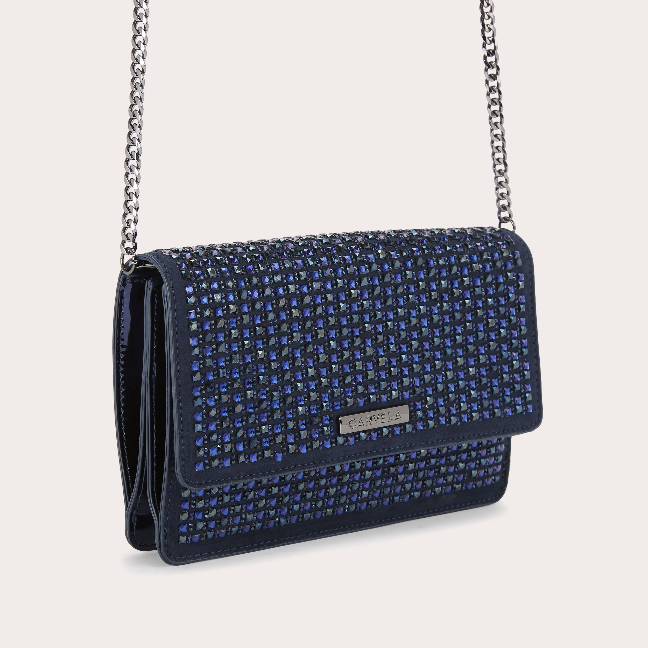 Carvela navy clutch bag new arrivals