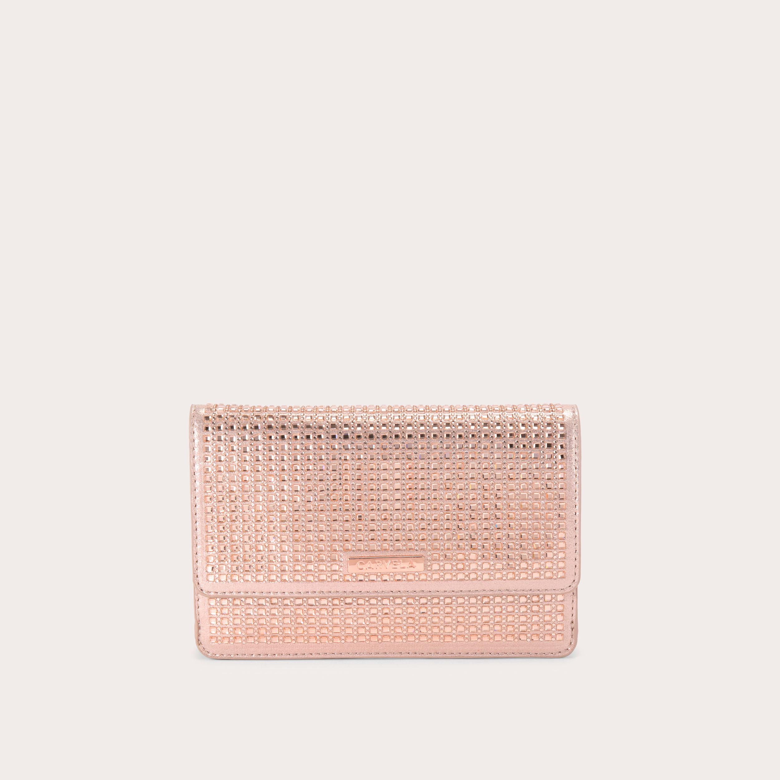 Carvela gold 2025 clutch bag