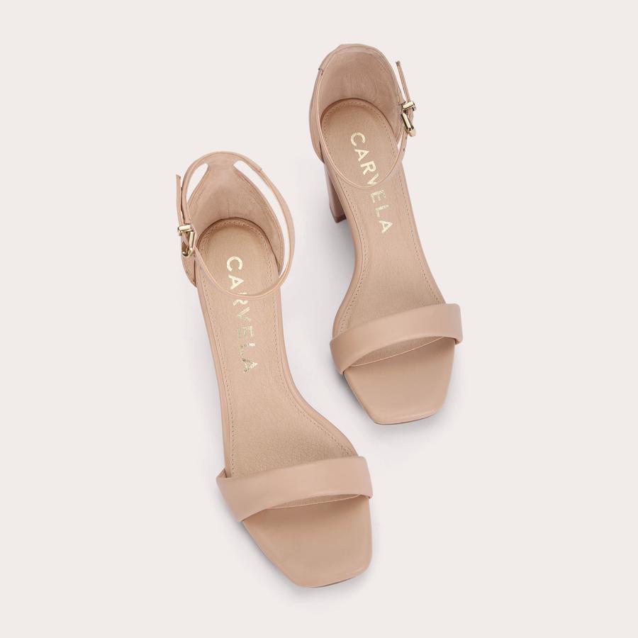 SECOND SKIN SANDAL WF Blush Sandals Block Heel by CARVELA