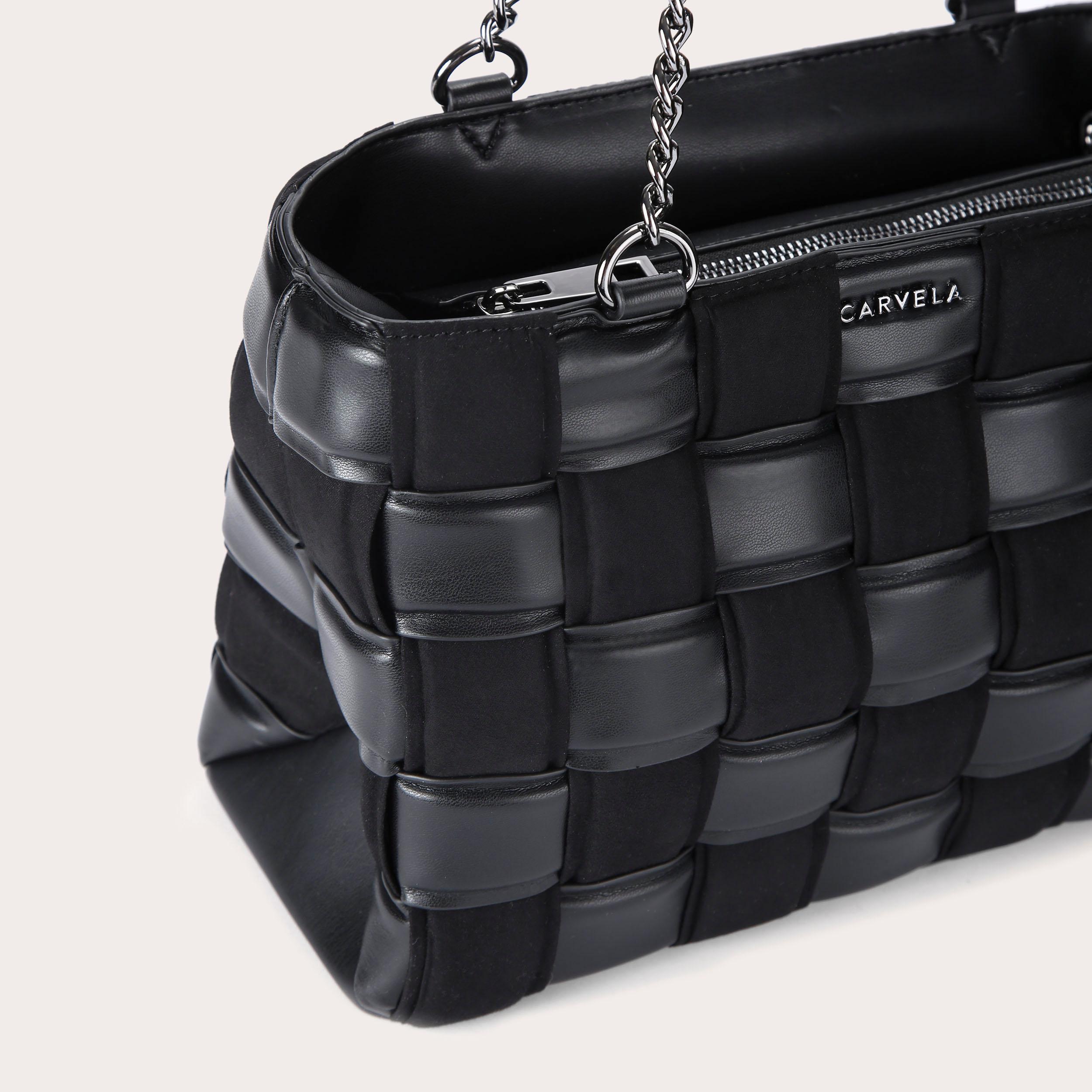 Carvela black hot sale quilted bag