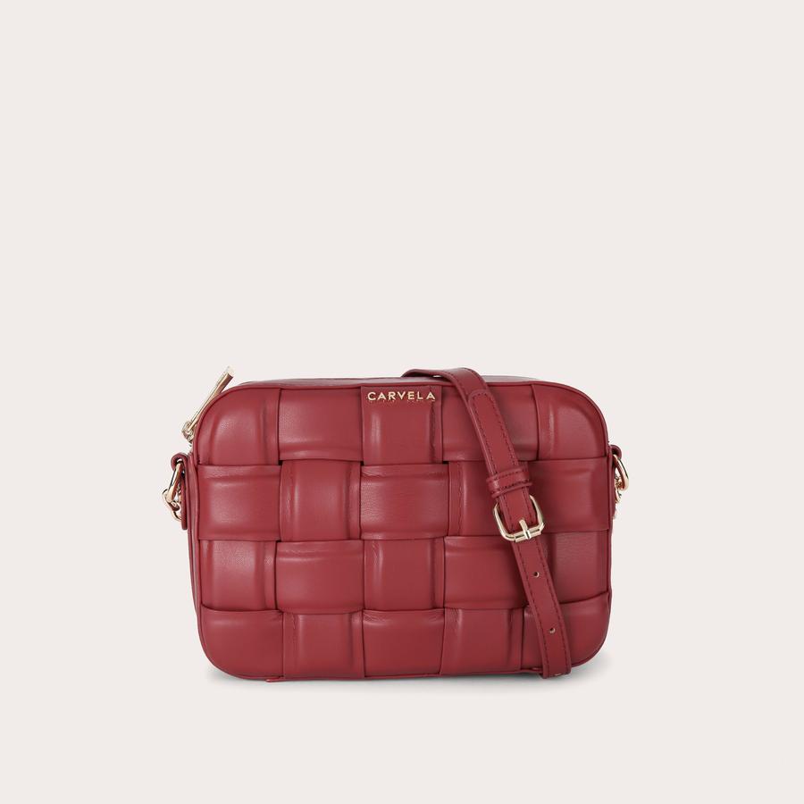 Dark fashion red crossbody bag